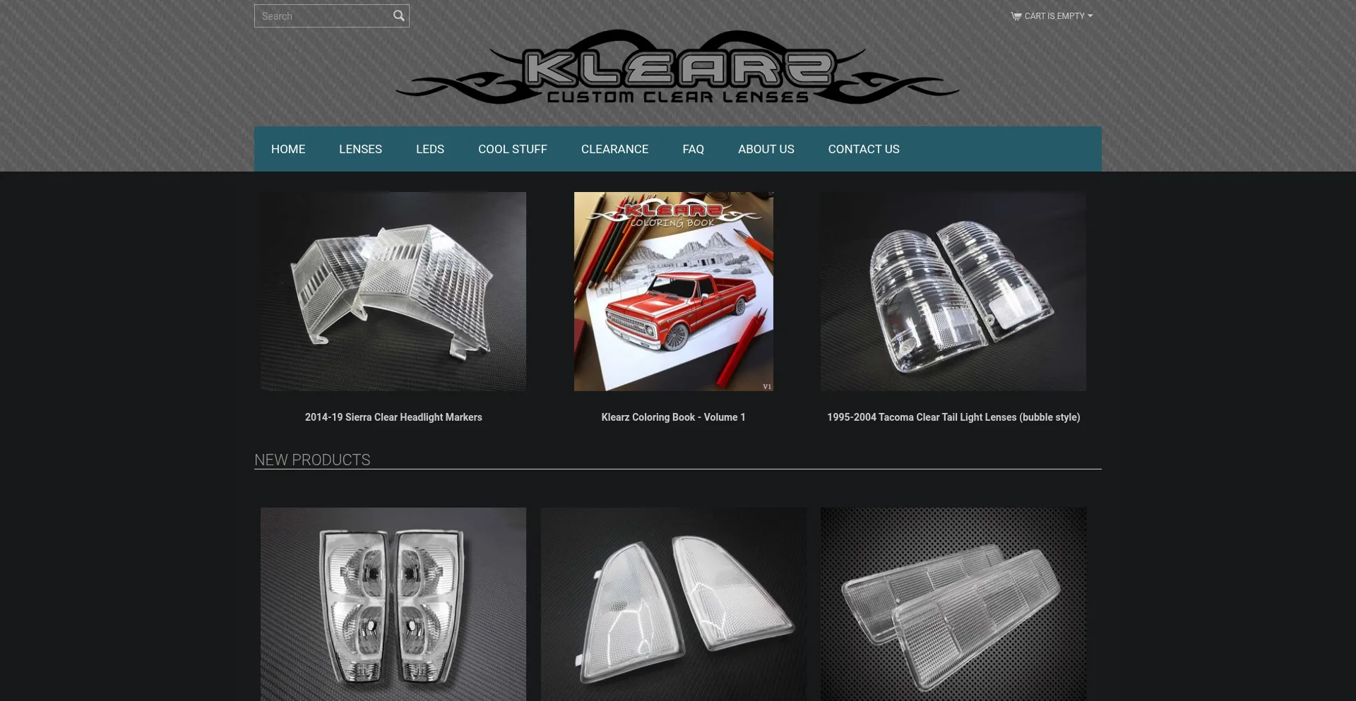 Website screenshot of Klearz.com