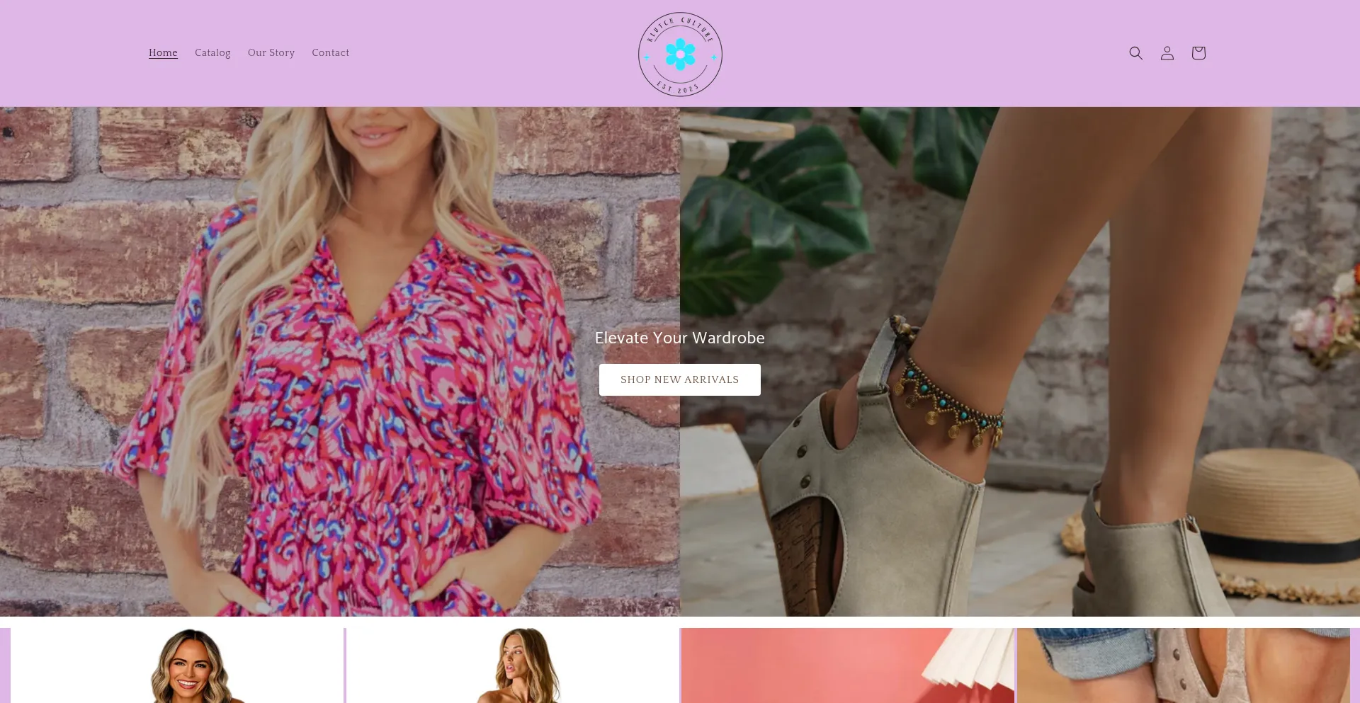 Website screenshot of Klutchcultureboutique.com