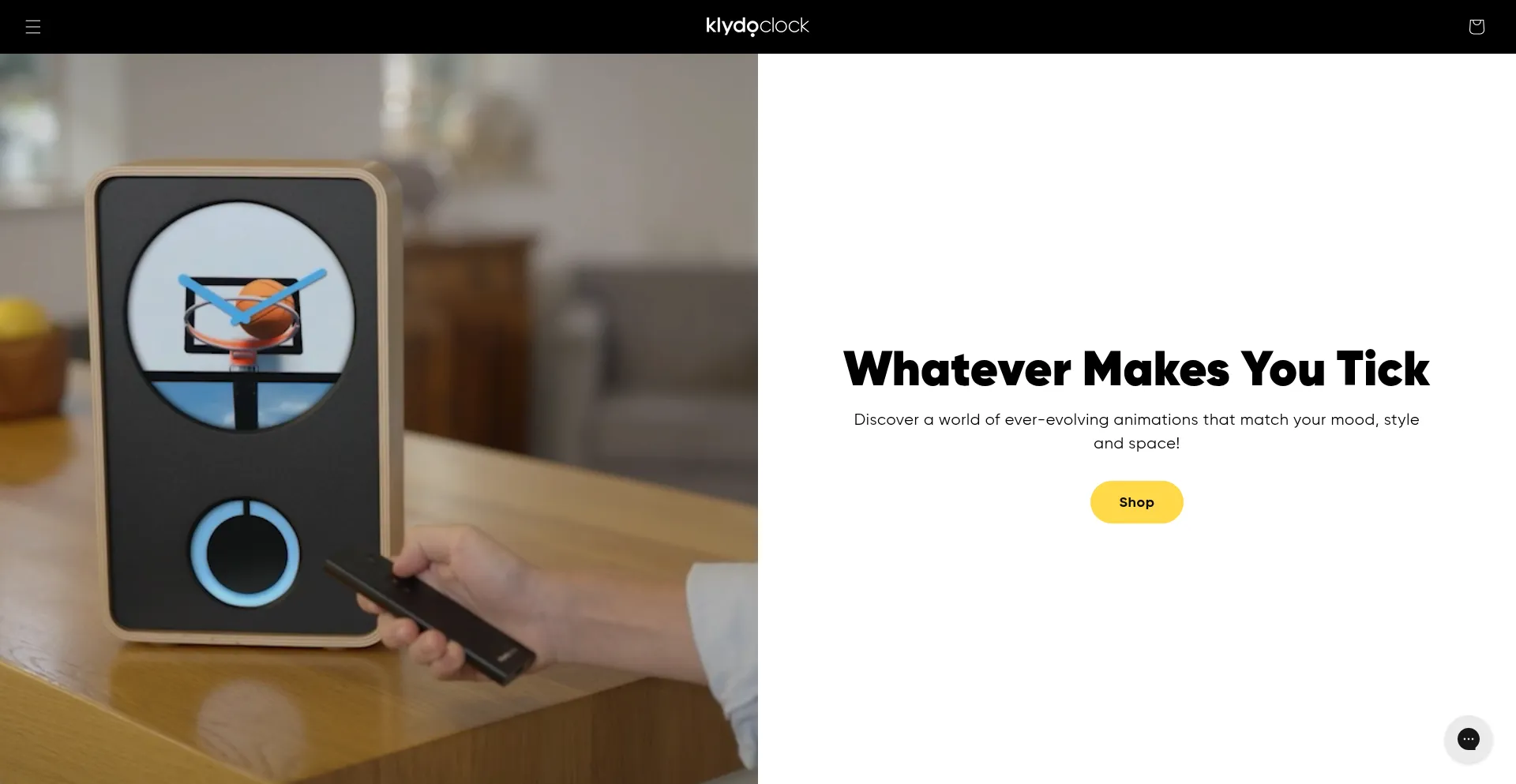 Website screenshot of Klydoclock.com