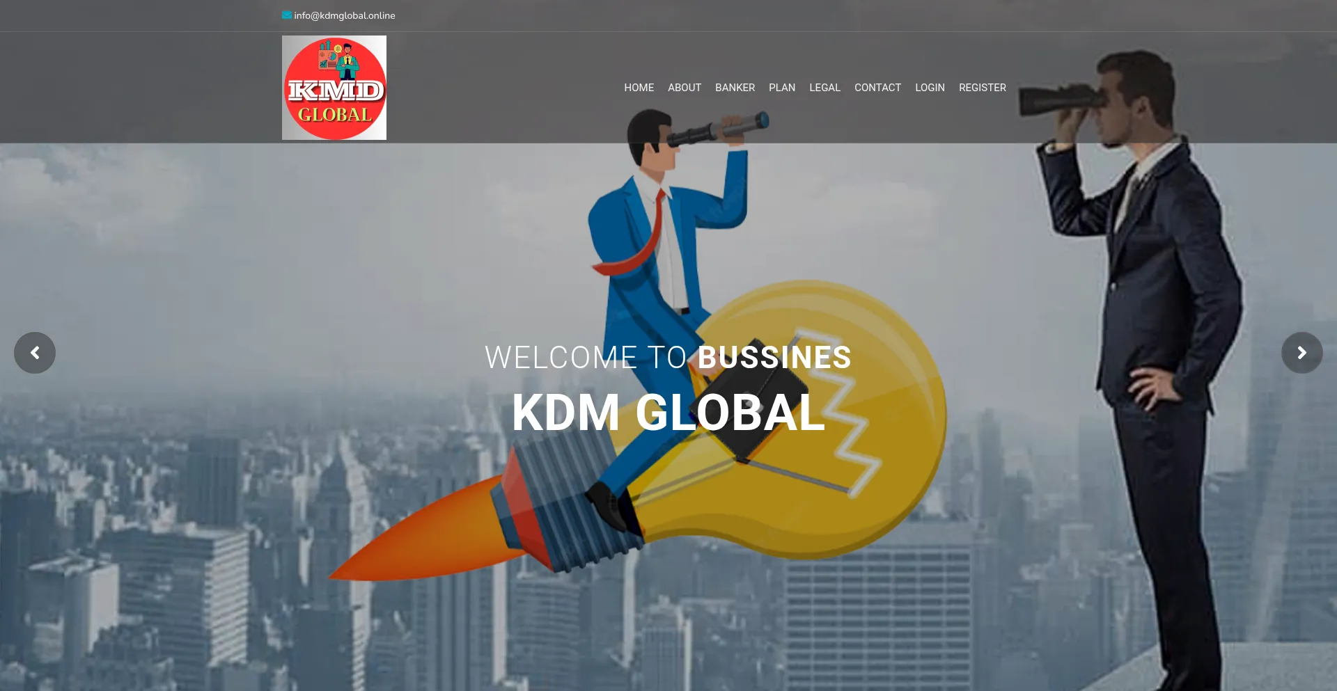 Website screenshot of Kmdglobal.in