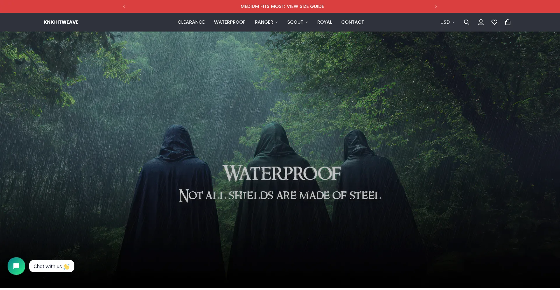 Website screenshot of Knightweave.com