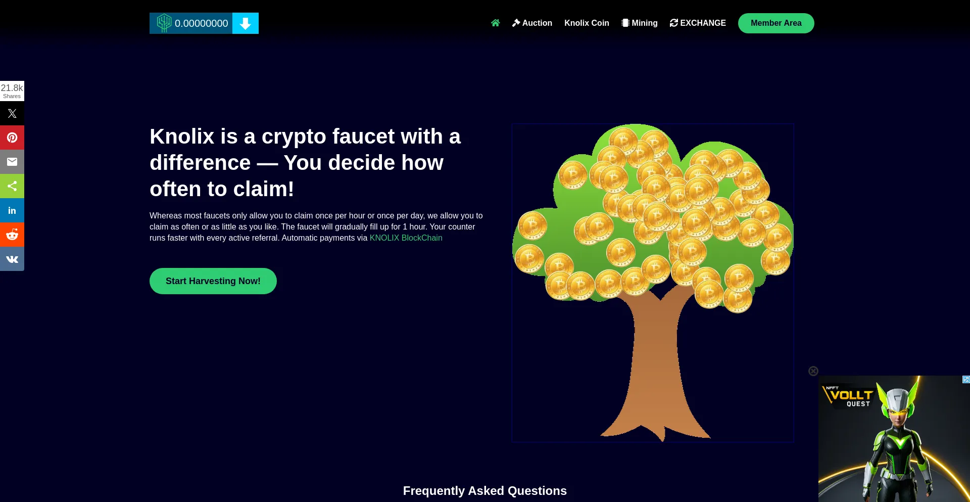 Website screenshot of Knolix.com