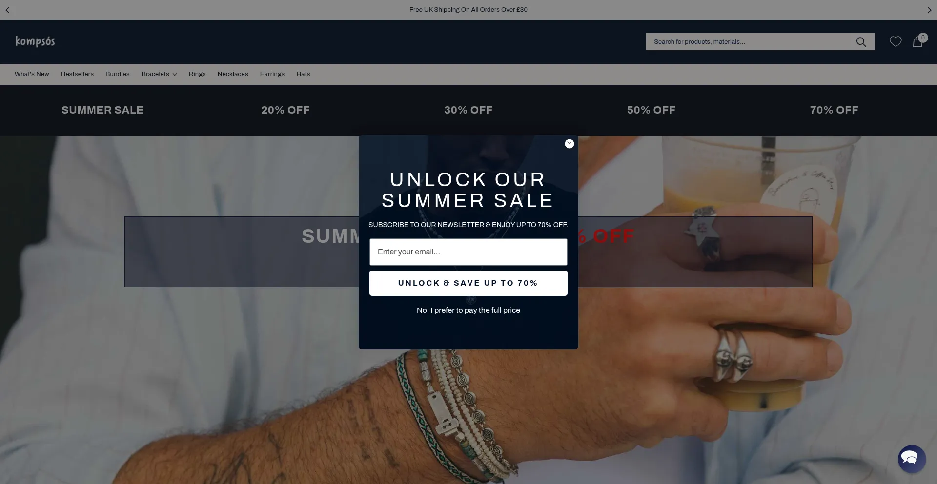 Website screenshot of Kompsos.co