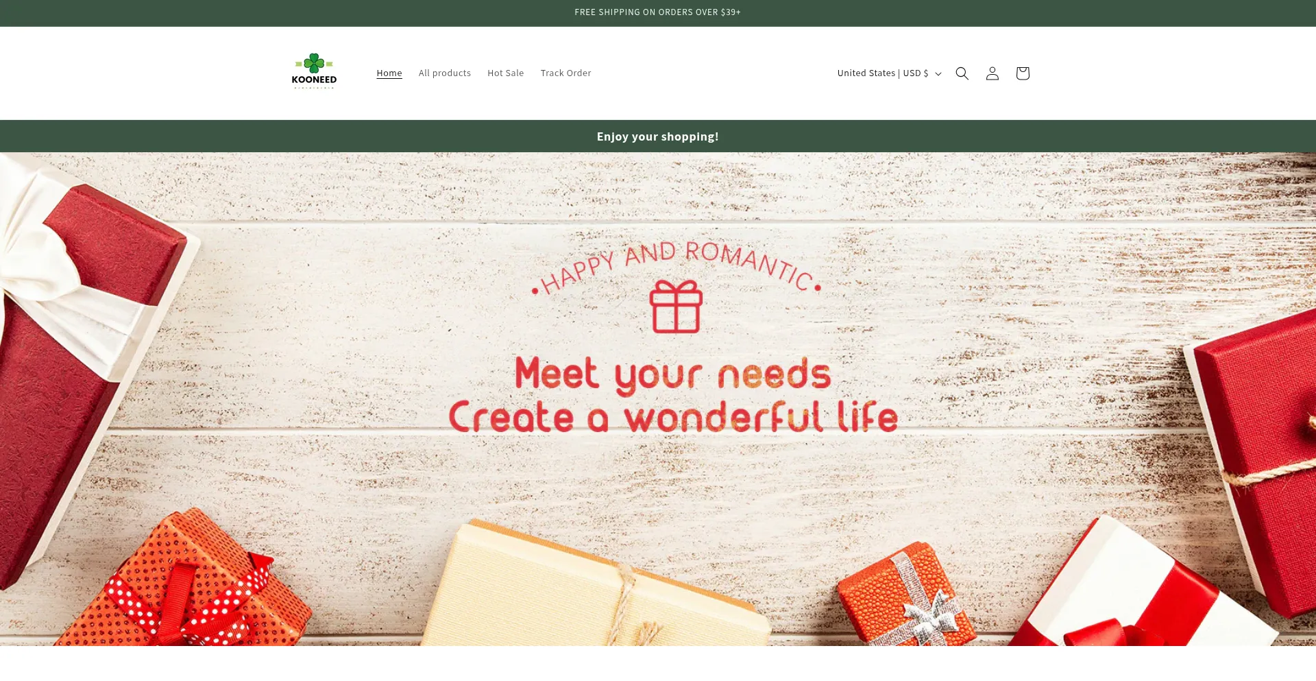Website screenshot of Kooneed.com