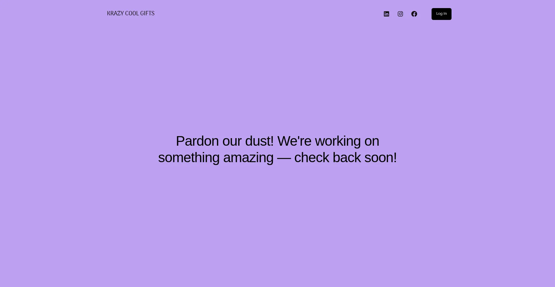 Website screenshot of Krazycool.com