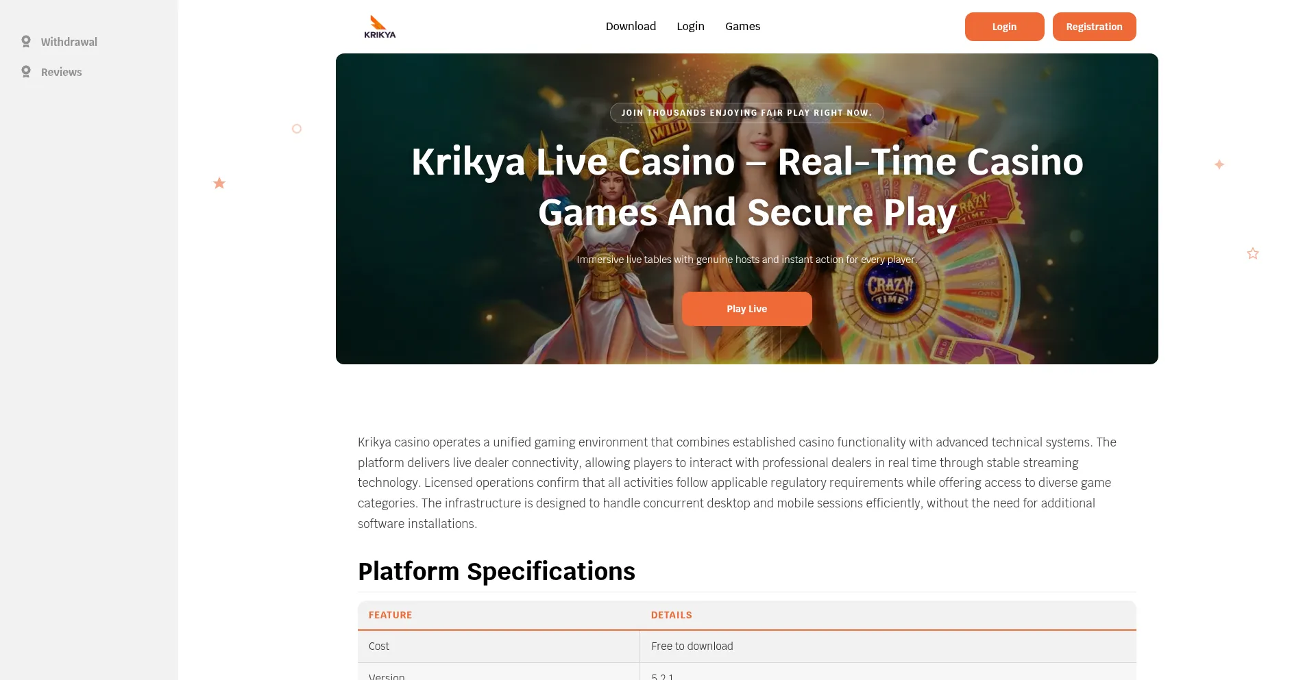 Krikyalivecasino.com