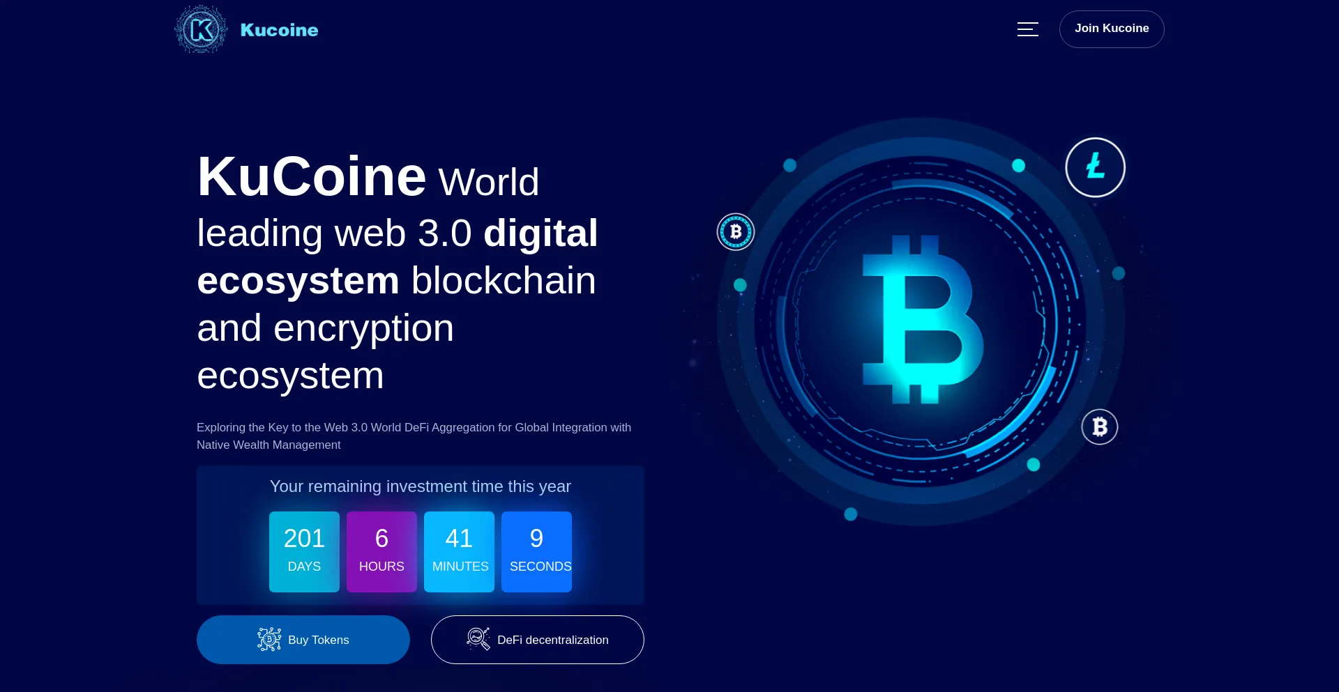 Website screenshot of Kucoine.cc