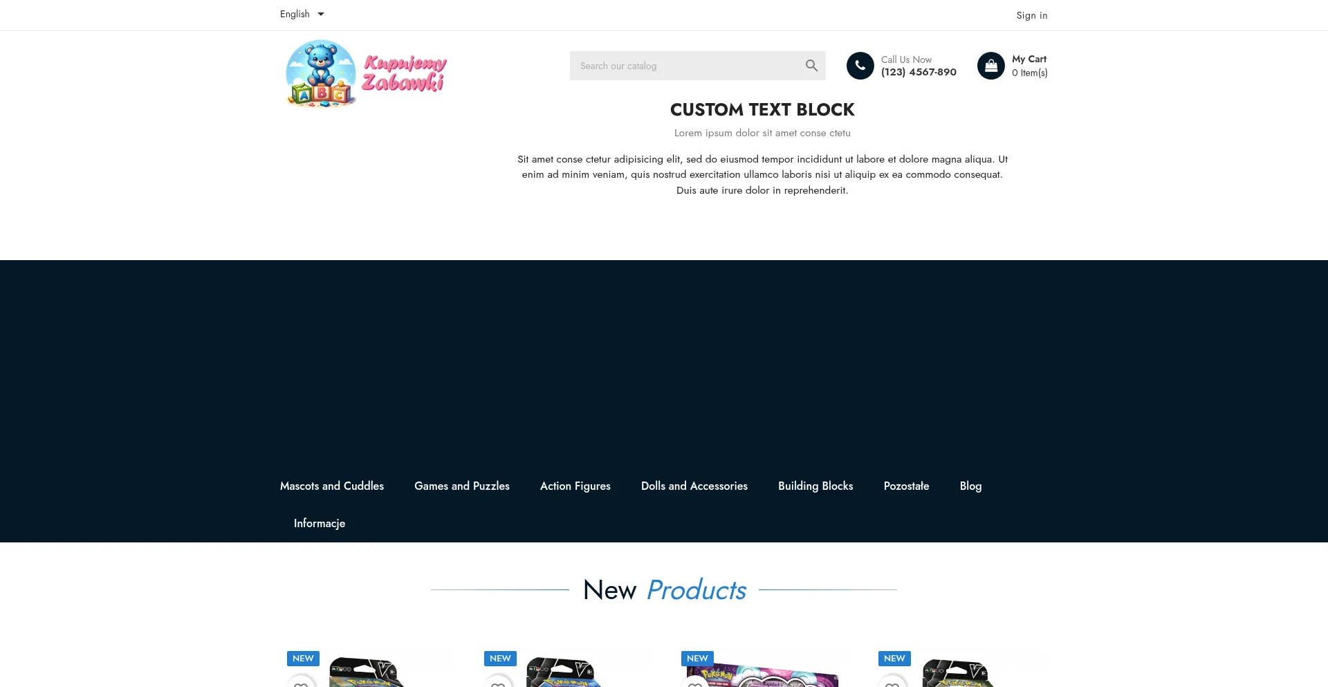 Website screenshot of Kupujemyzabawki.pl