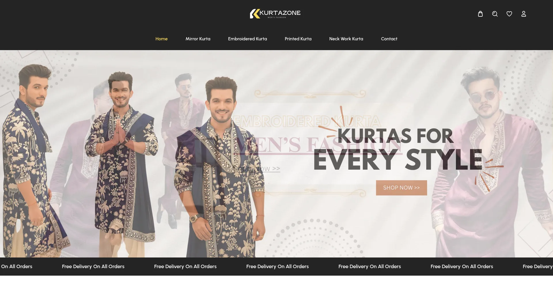 Website screenshot of Kurtazone.com