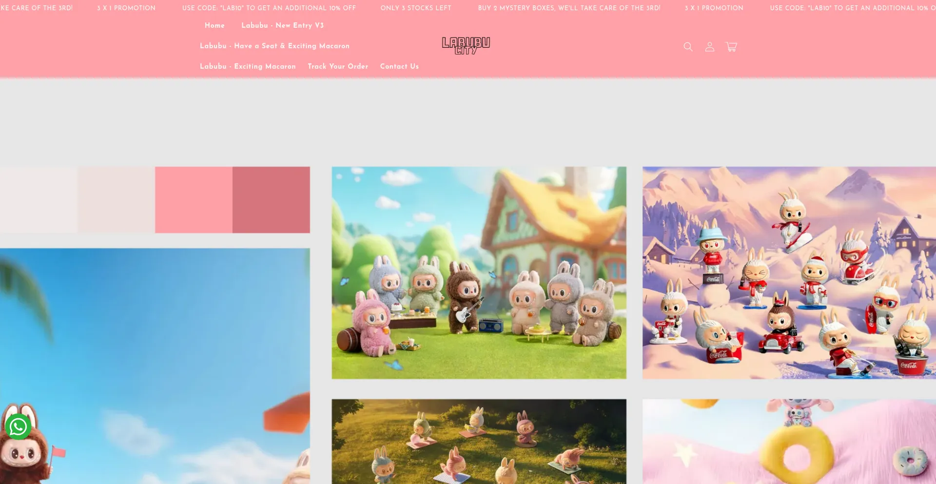 Website screenshot of Labubucity.com