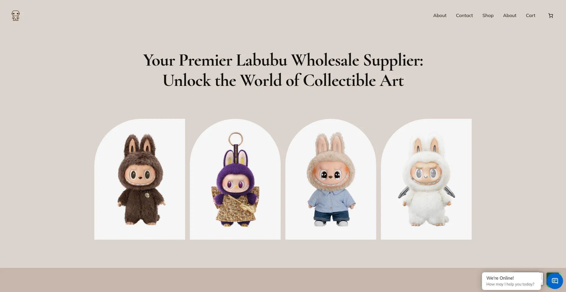 Website screenshot of Labubuwholesales.shop
