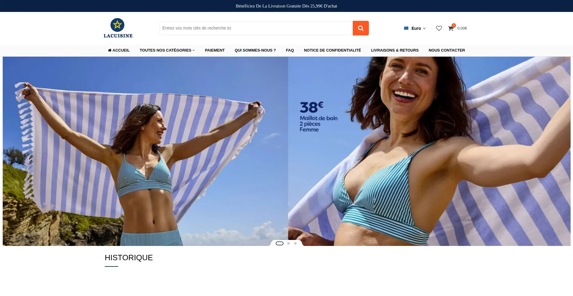 Website screenshot of Lacuisinefr.com