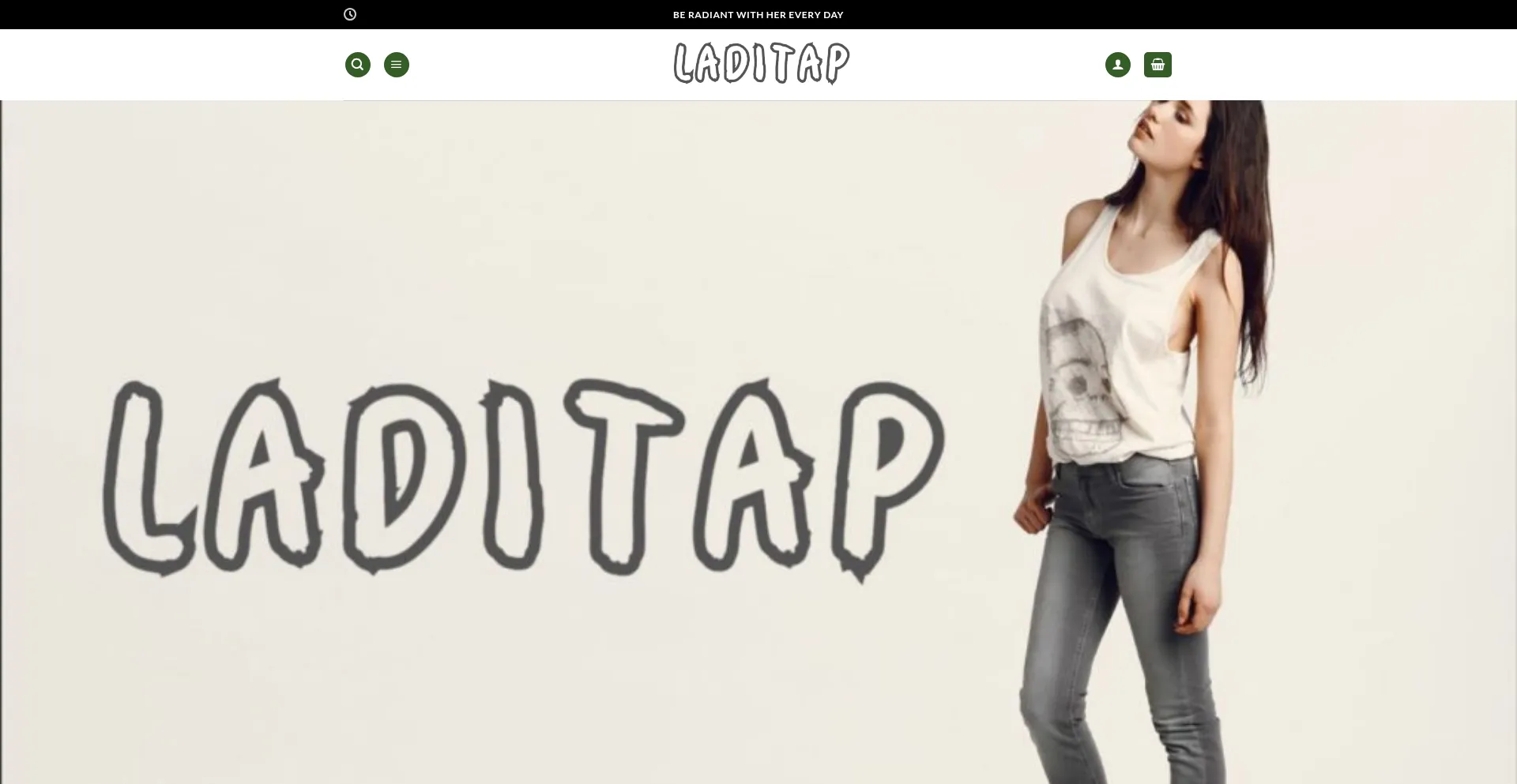 Website screenshot of Laditap.com