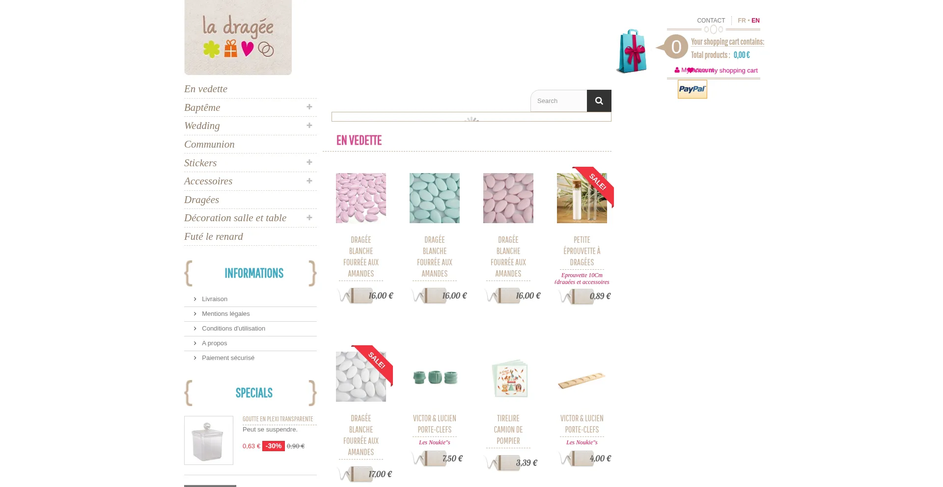 Website screenshot of Ladragee.com