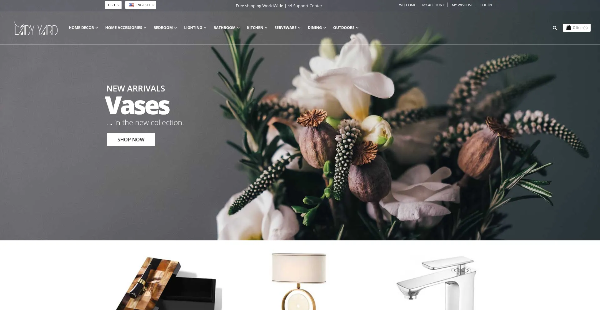 Website screenshot of Ladyyard.com