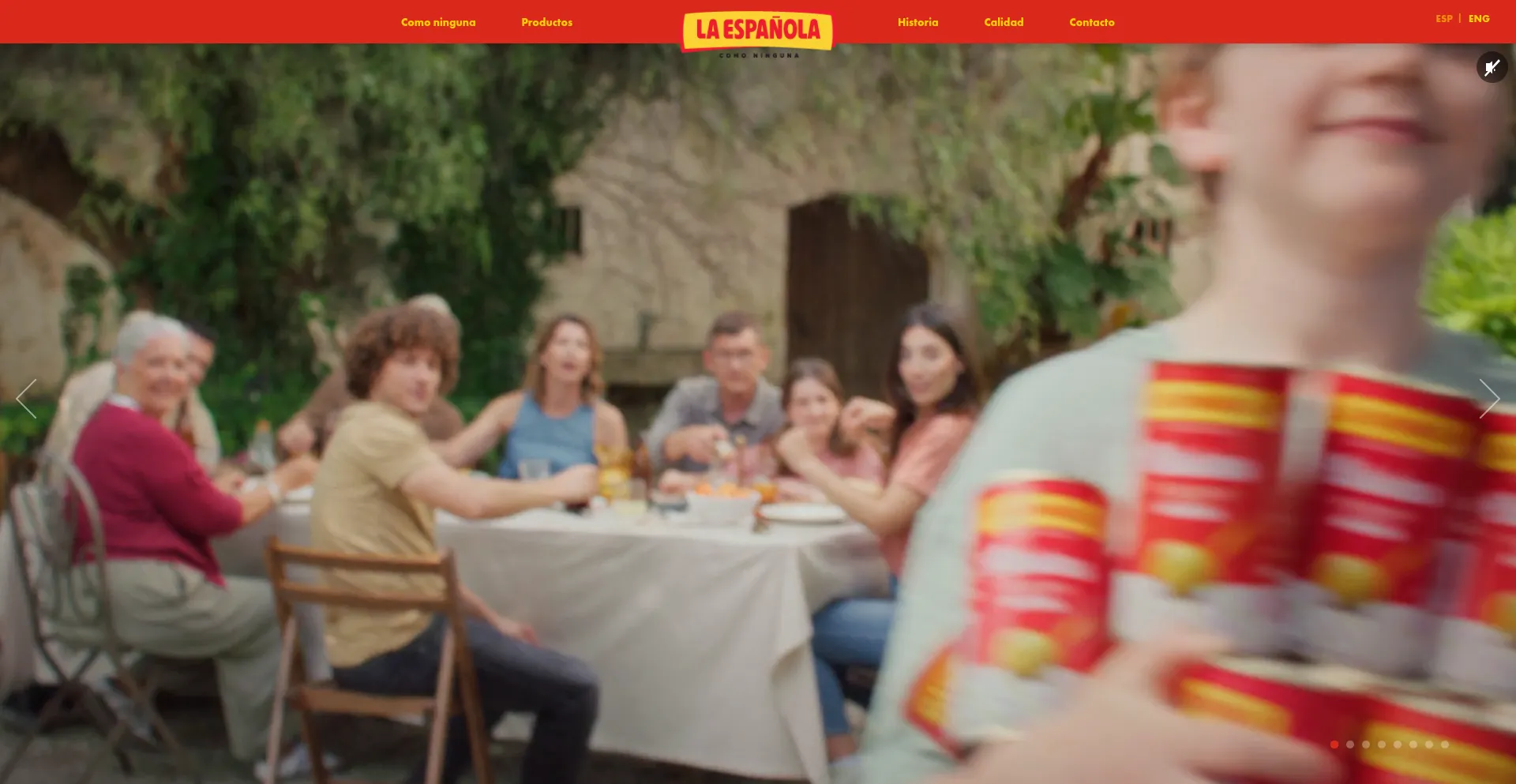 Website screenshot of Laespanola.com
