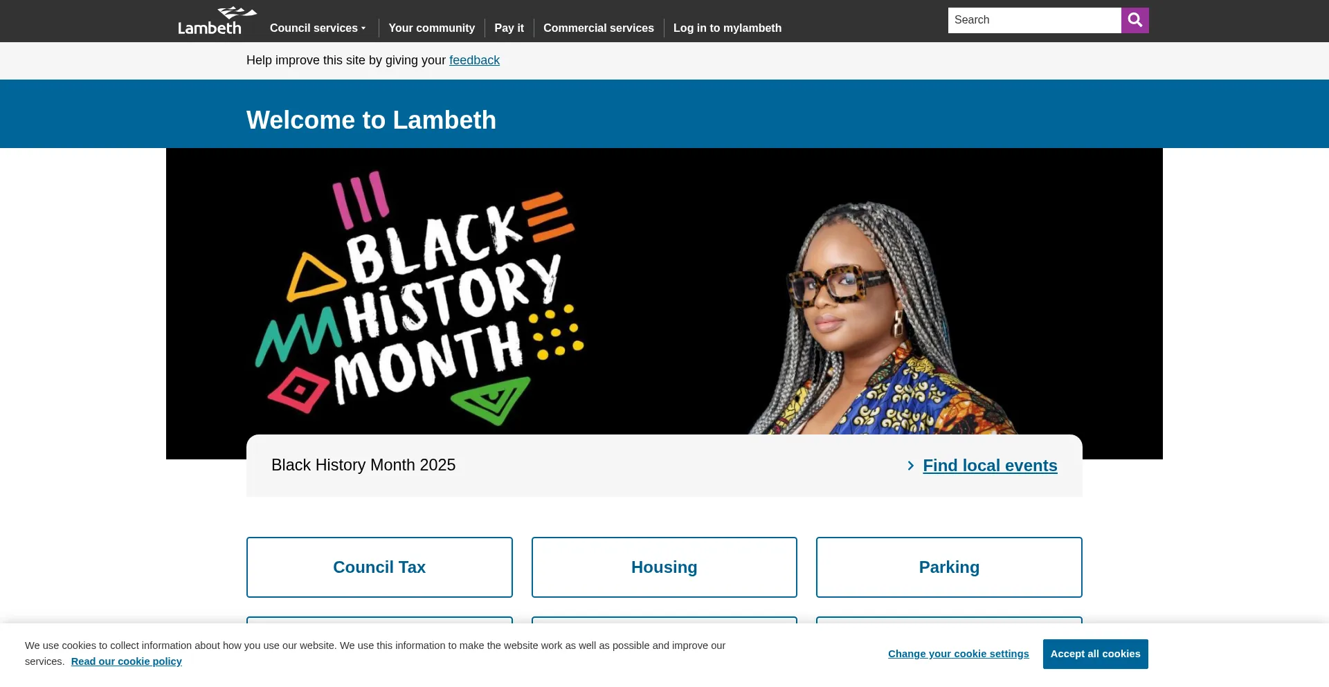 Lambeth.gov.uk Screenshot