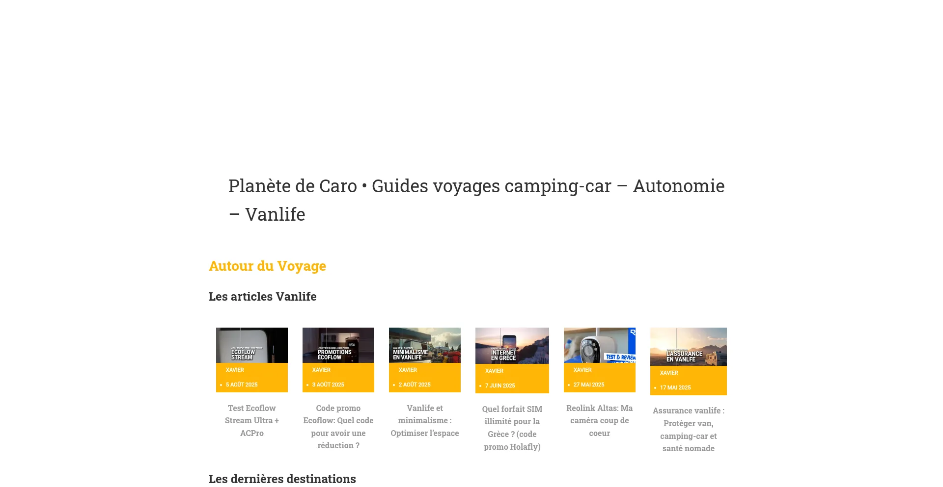 Website screenshot of Laplanetedecaro.com