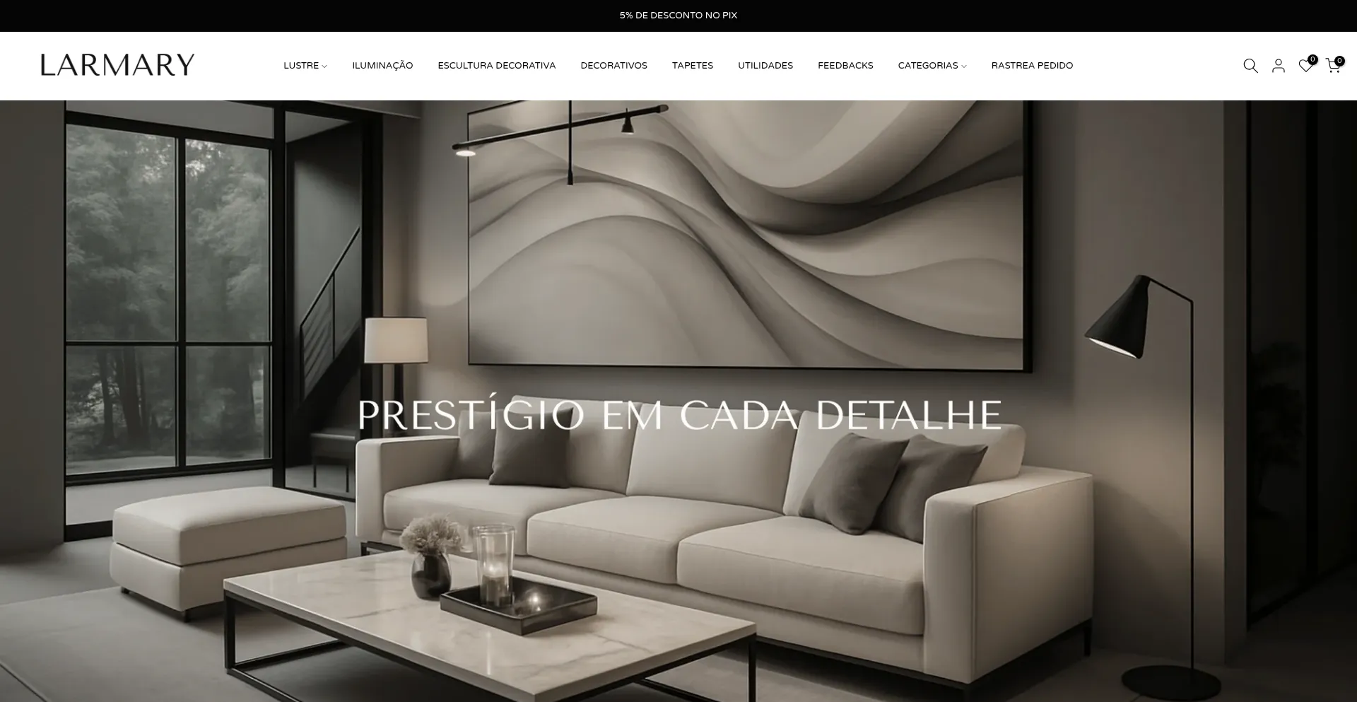 Website screenshot of Larmary.com