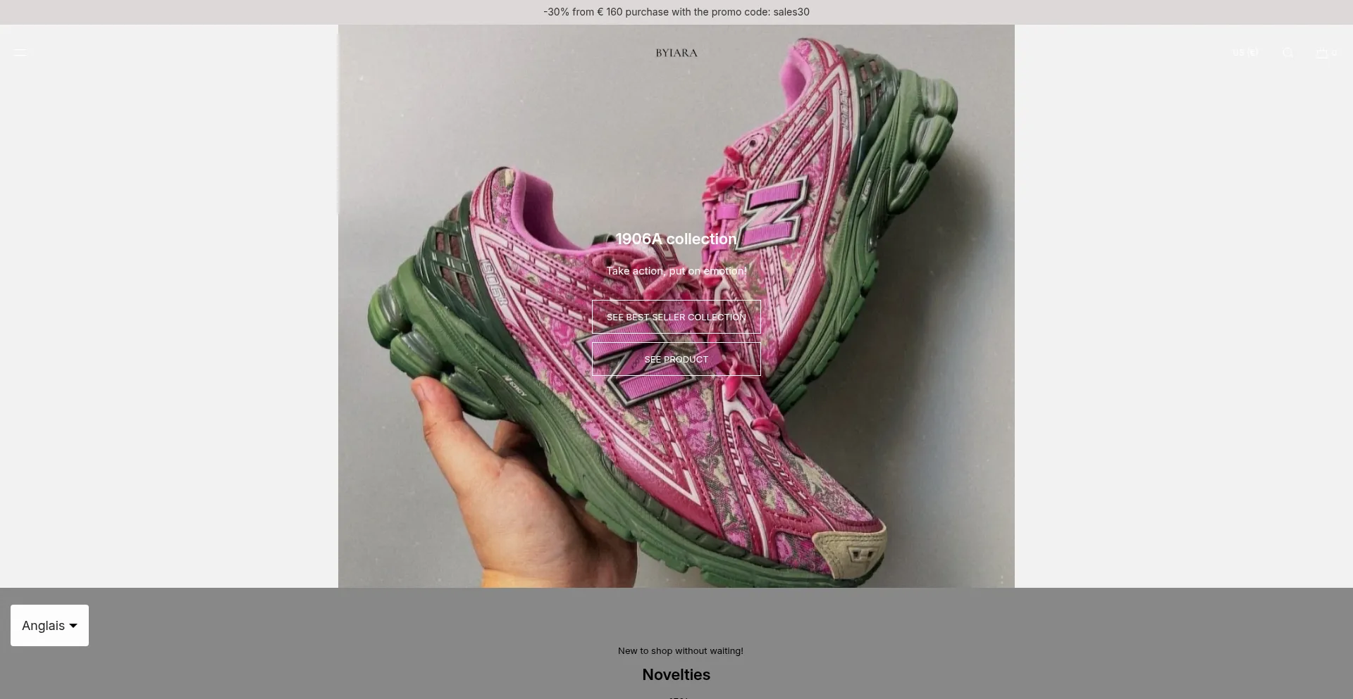 Website screenshot of Lashoesby.com