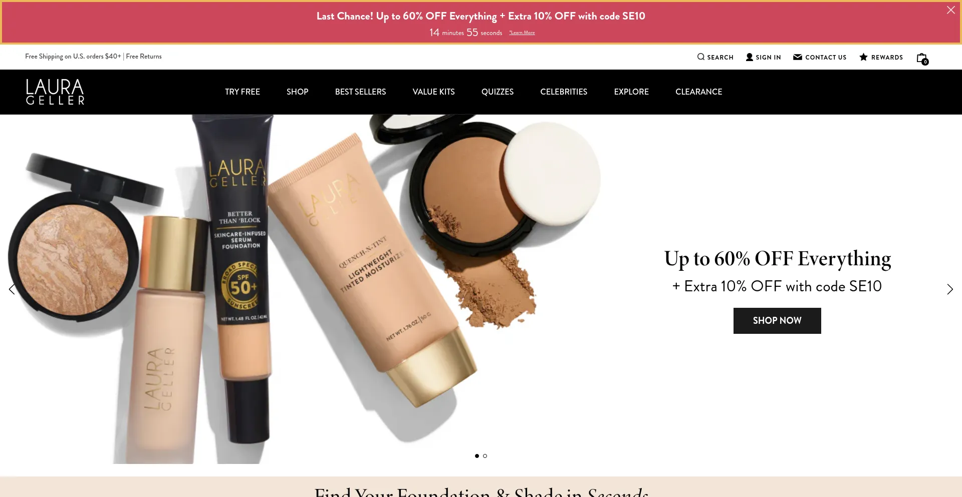 Website screenshot of Laurageller.com
