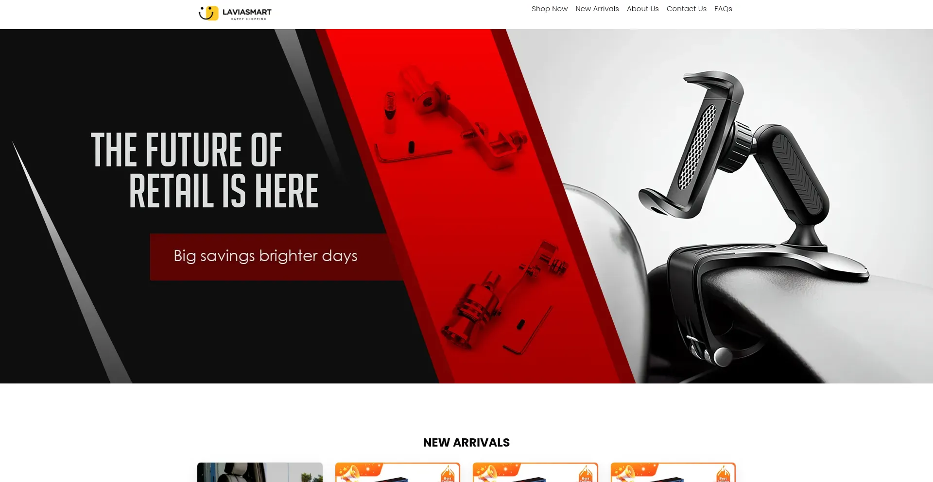 Website screenshot of Laviasmart.com