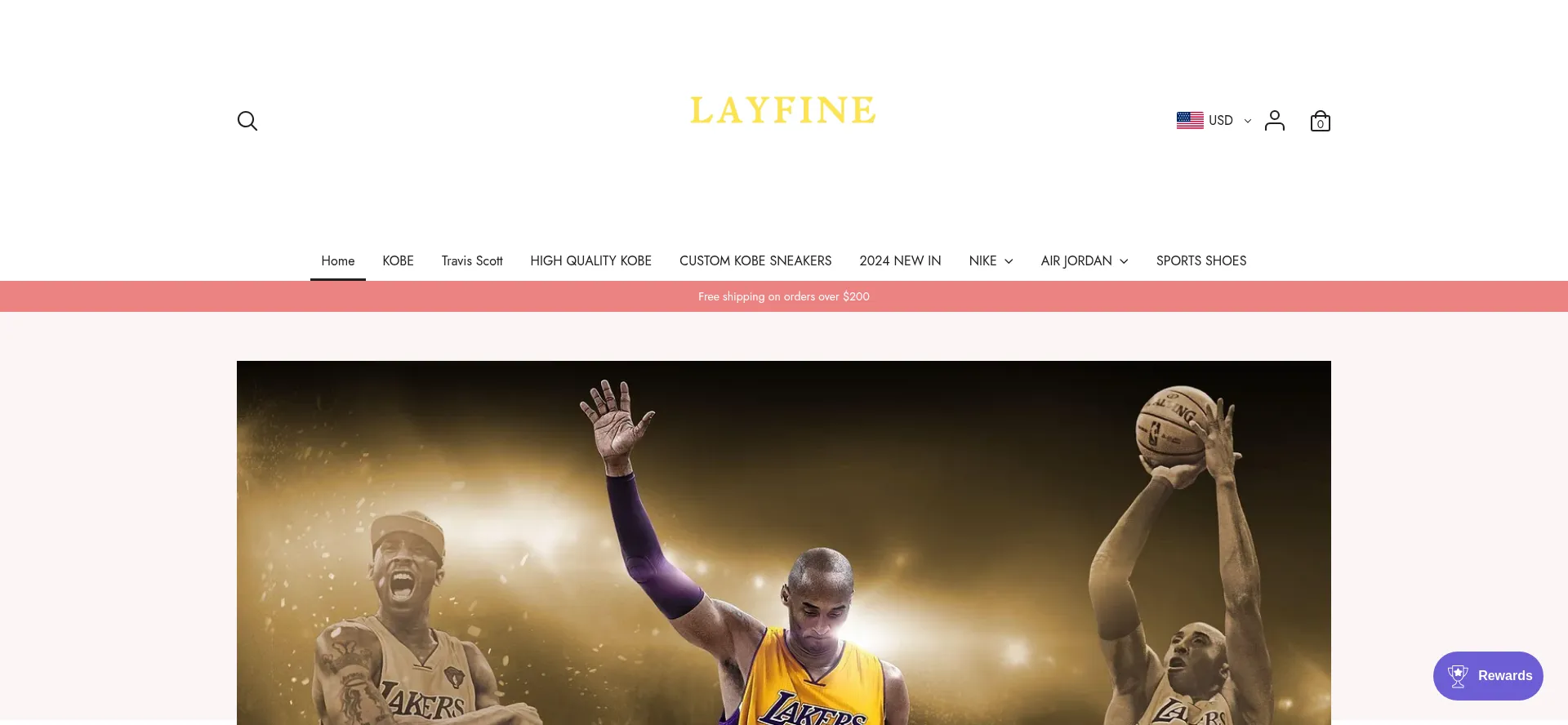 Website screenshot of Layfine.com