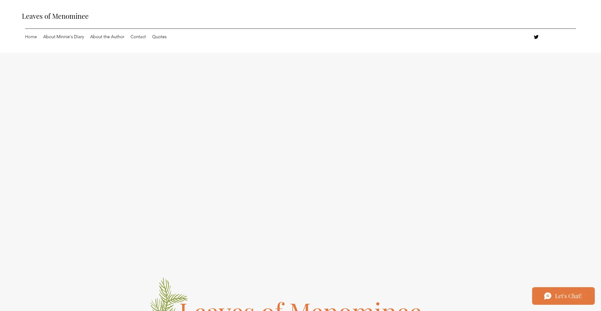 Website screenshot of Leavesofmenominee.com