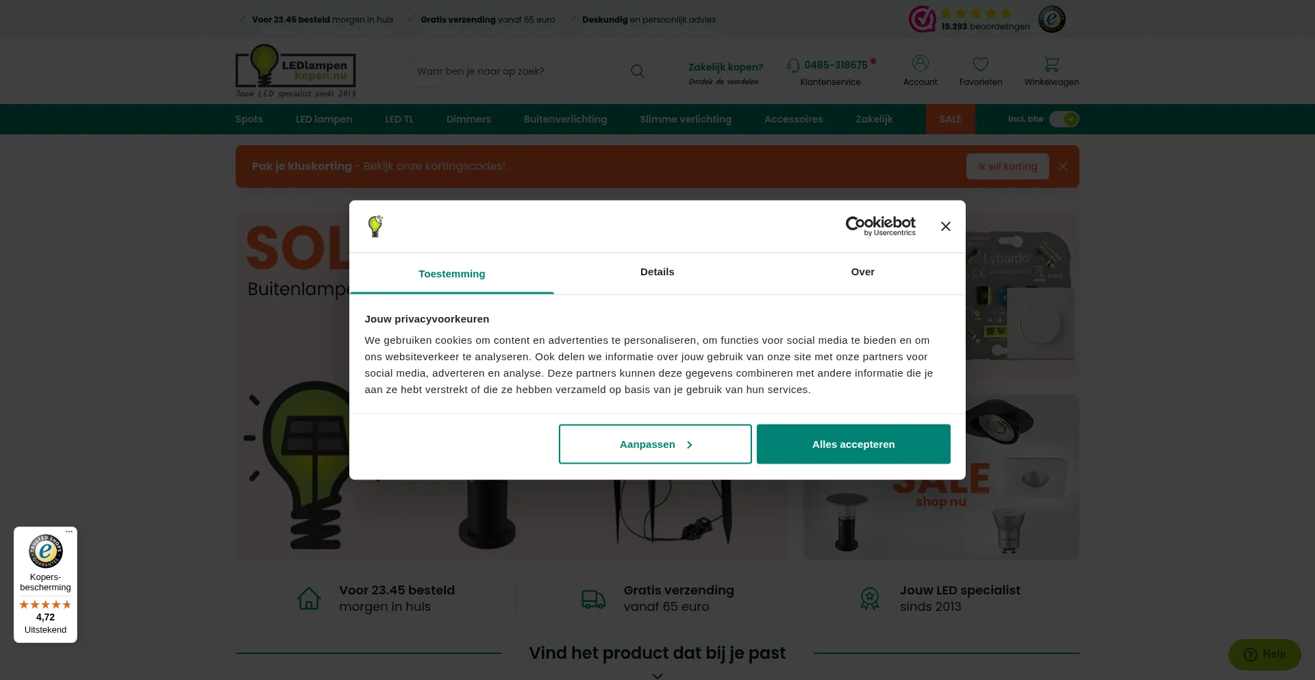 Ledlampenkopen.nu Screenshot
