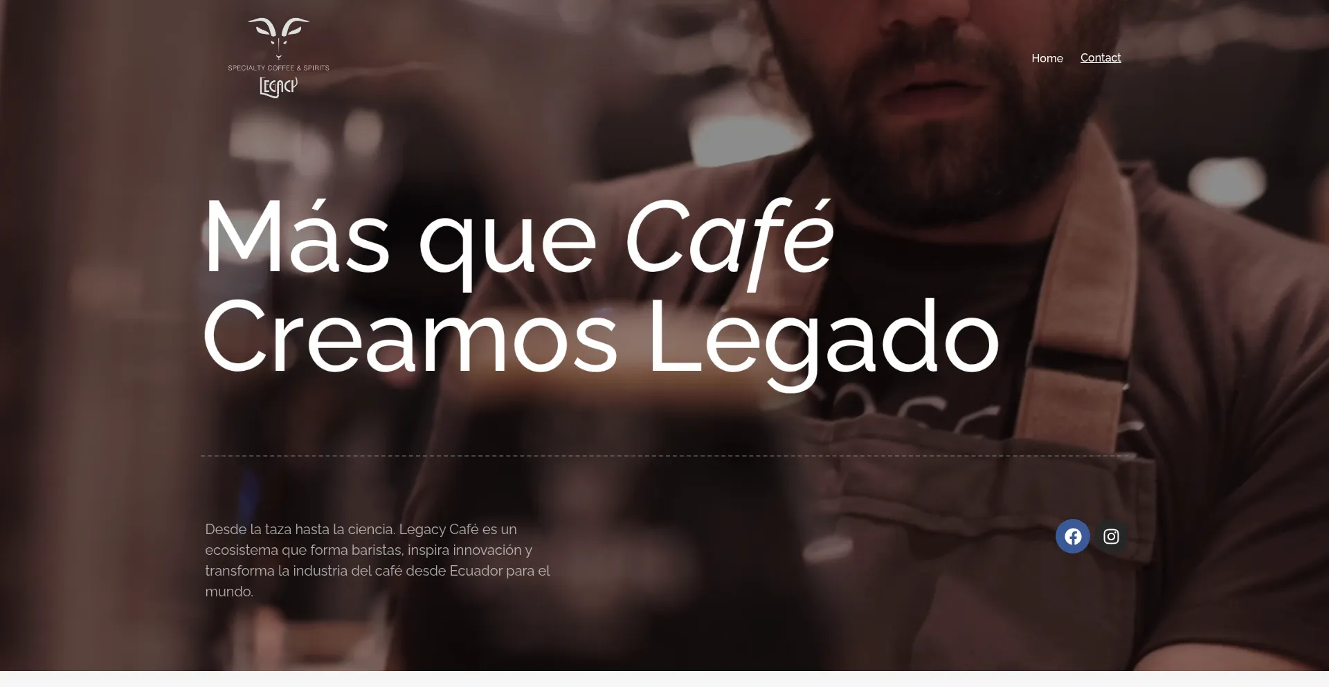 Website screenshot of Legacycafesas.com
