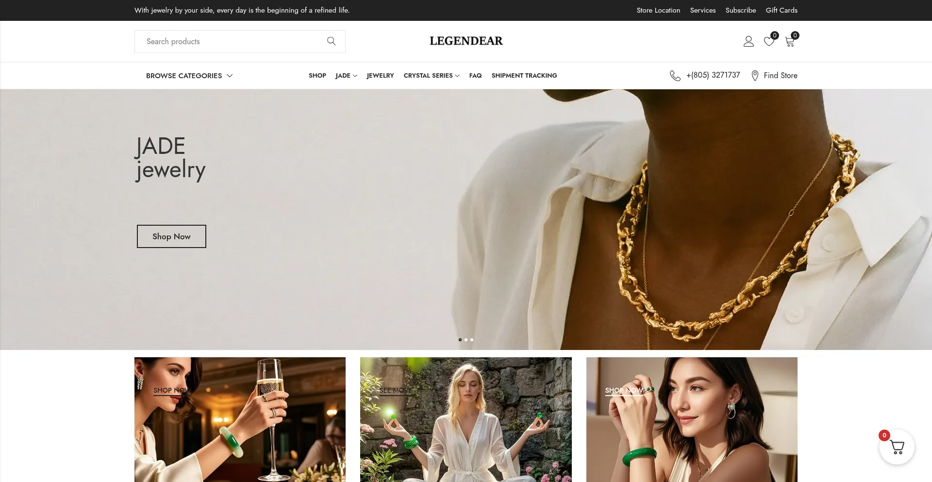 Website screenshot of Legendear.com