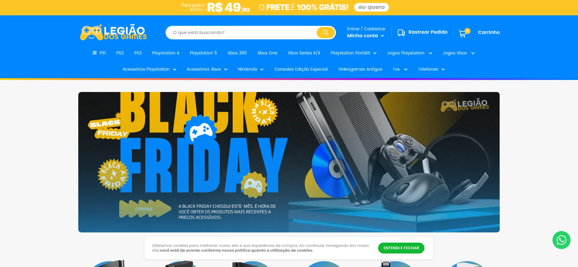 Website screenshot of Legiaodosgames.com