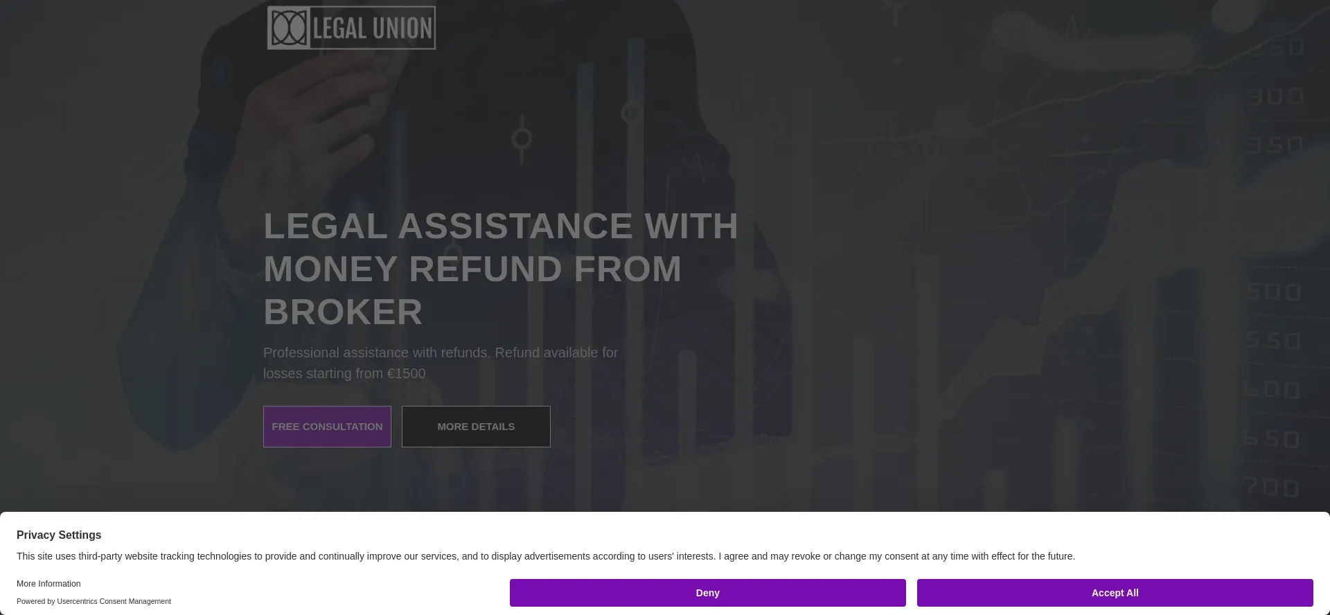 Website screenshot of Legunionlaw.com