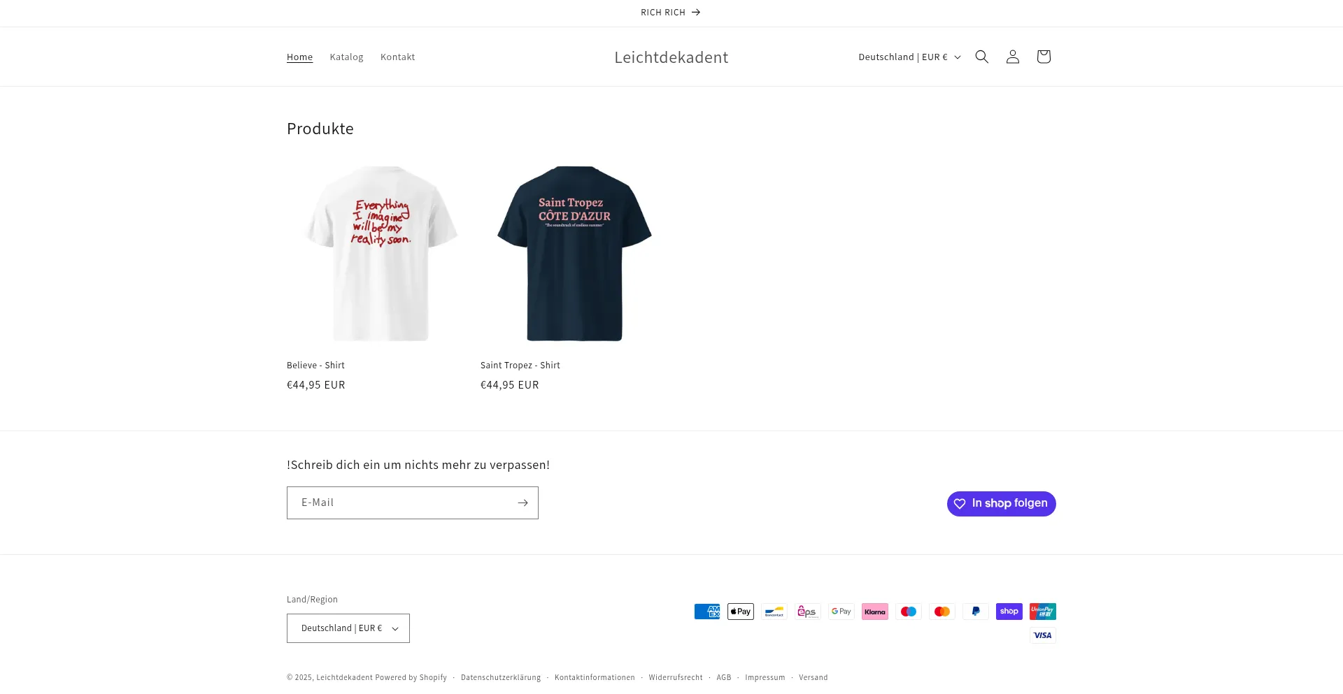 Leichtdekadent.myshopify.com é Seguro e Confiável?
