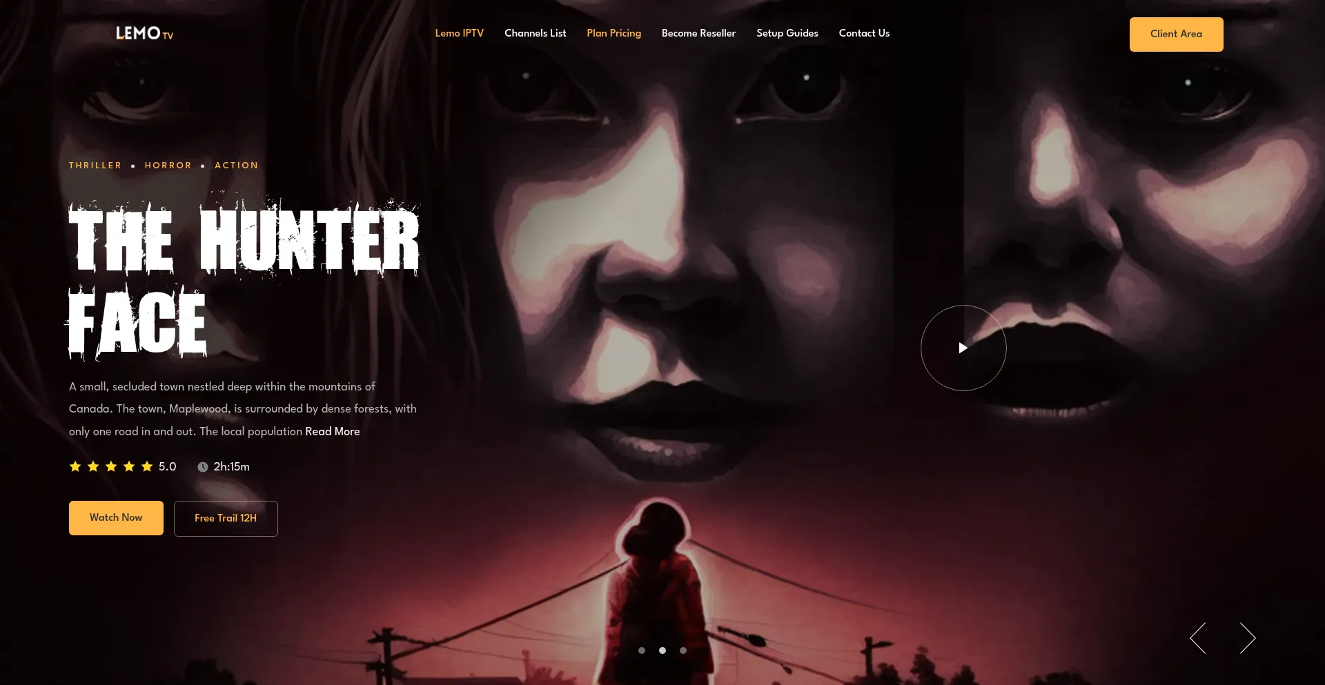 Website screenshot of Lemoiptv.org