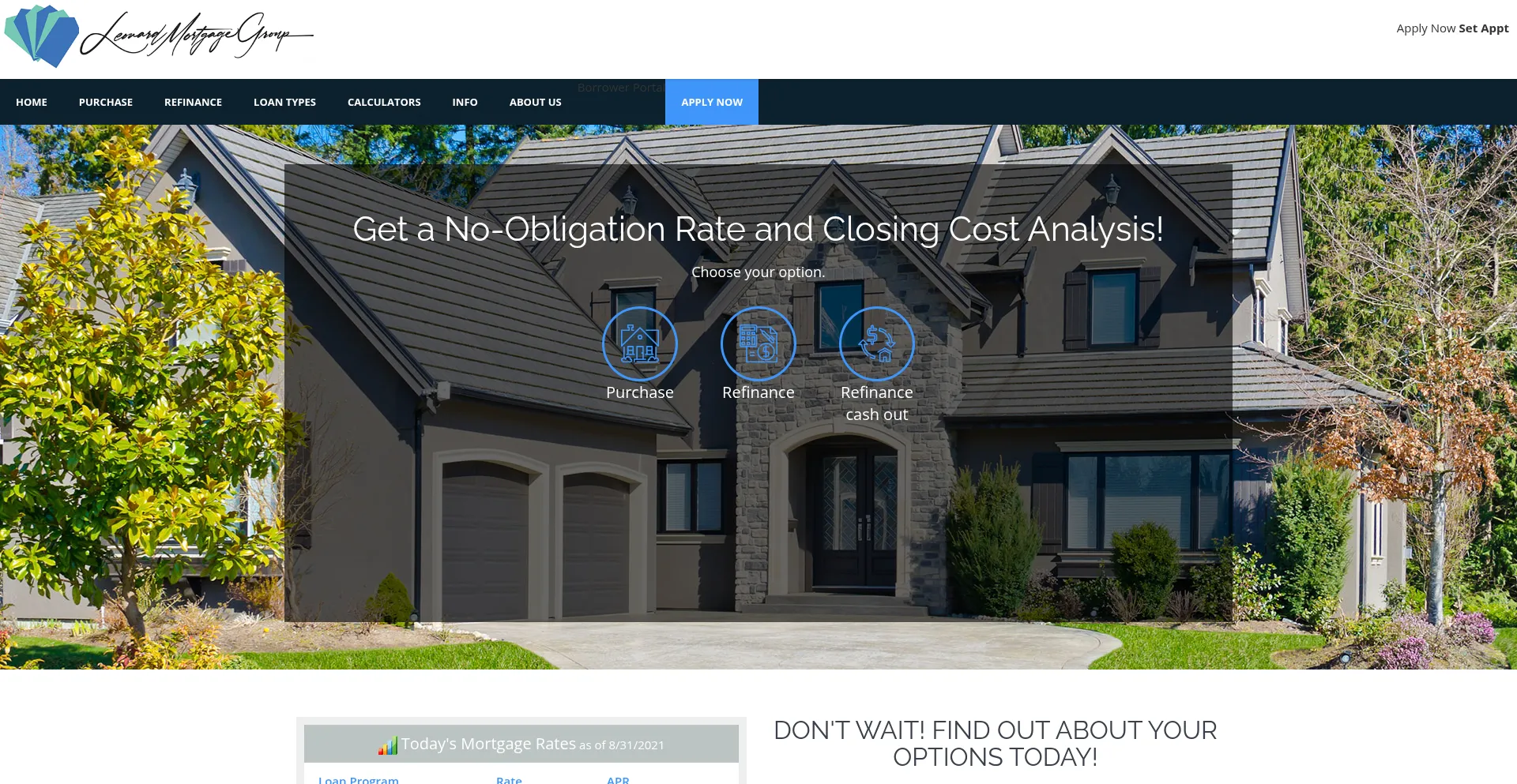 Leonardmortgagegroup.com Screenshot