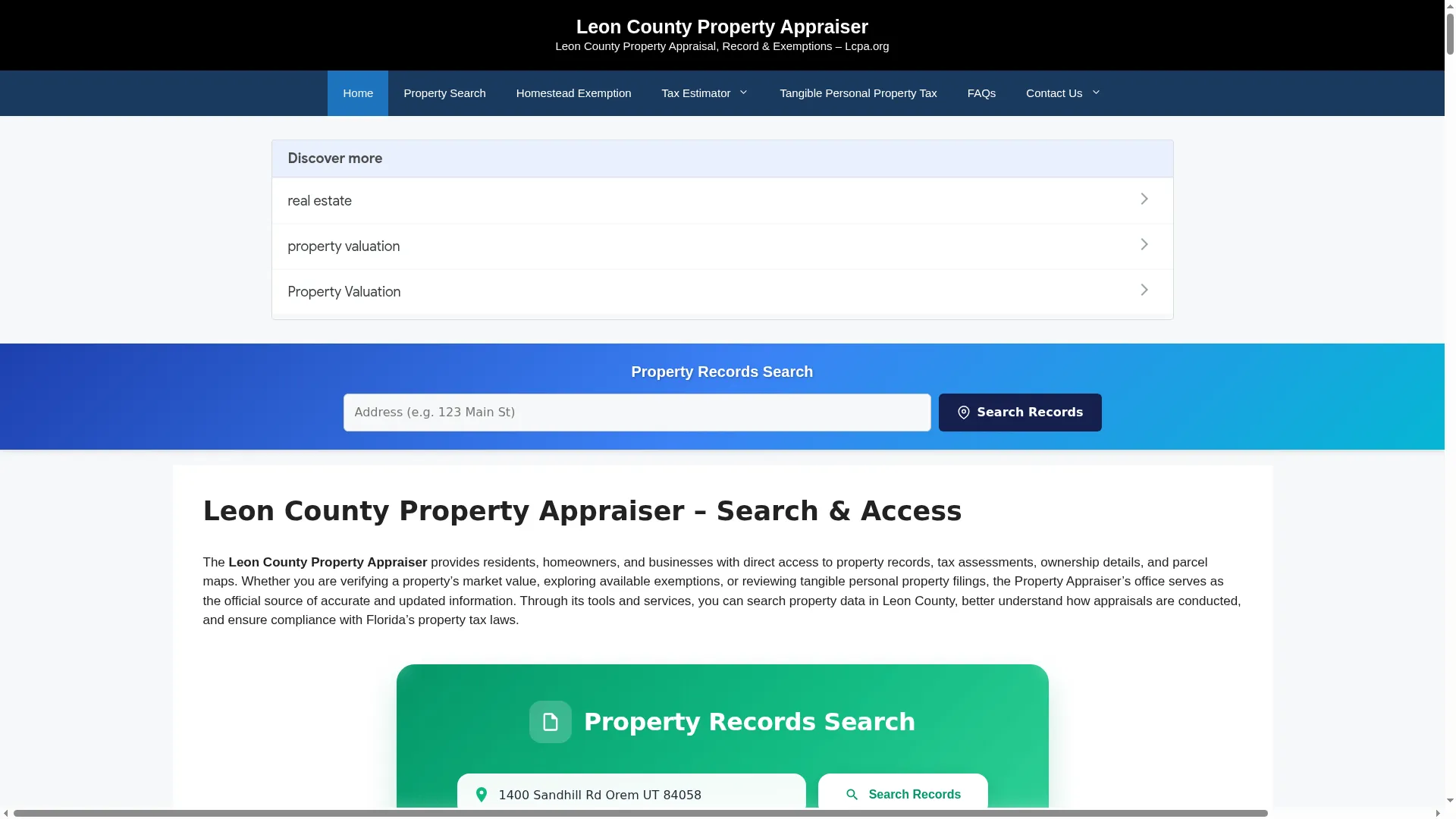 Leoncountypropertyappraiser.org
