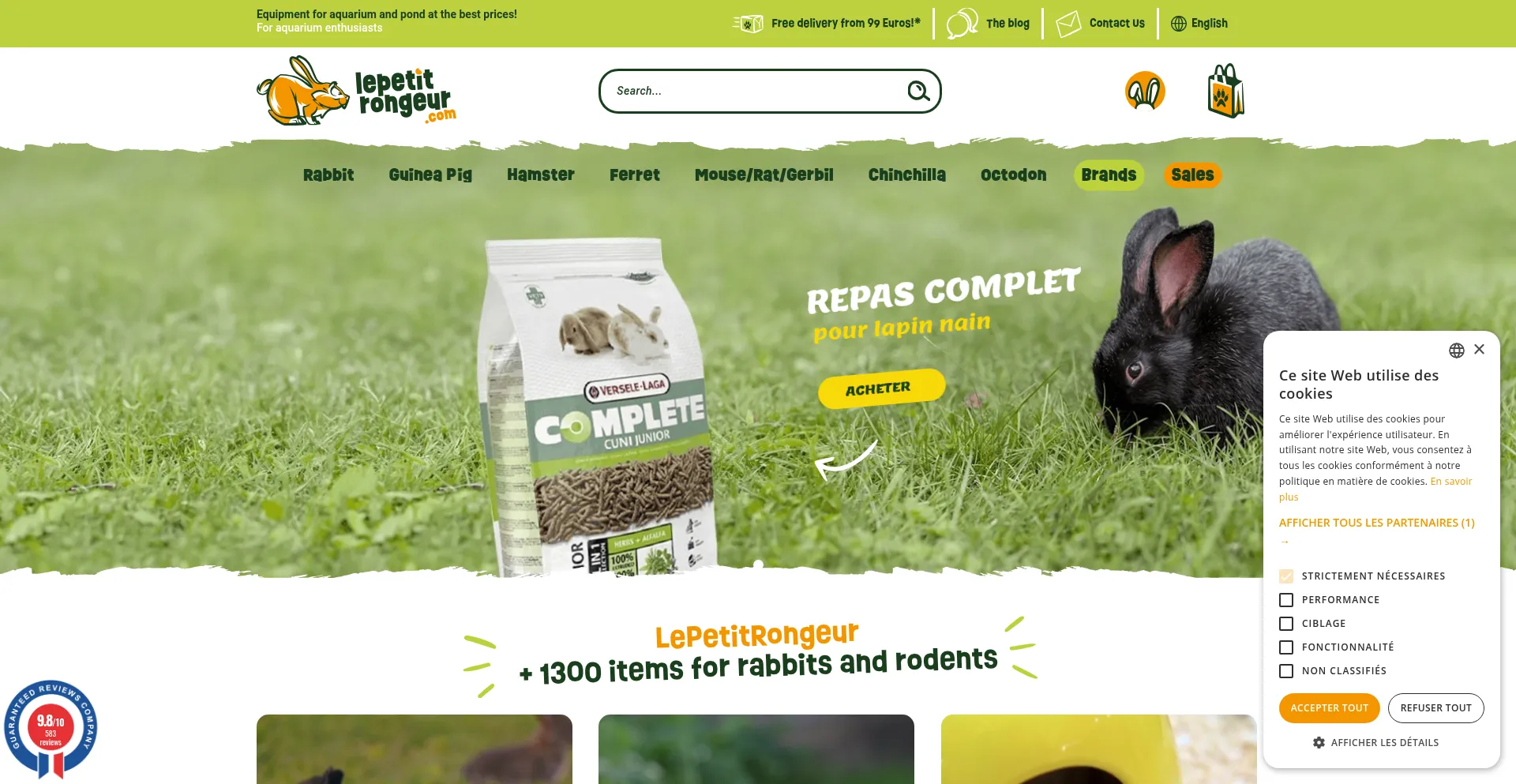 Website screenshot of Lepetitrongeur.com