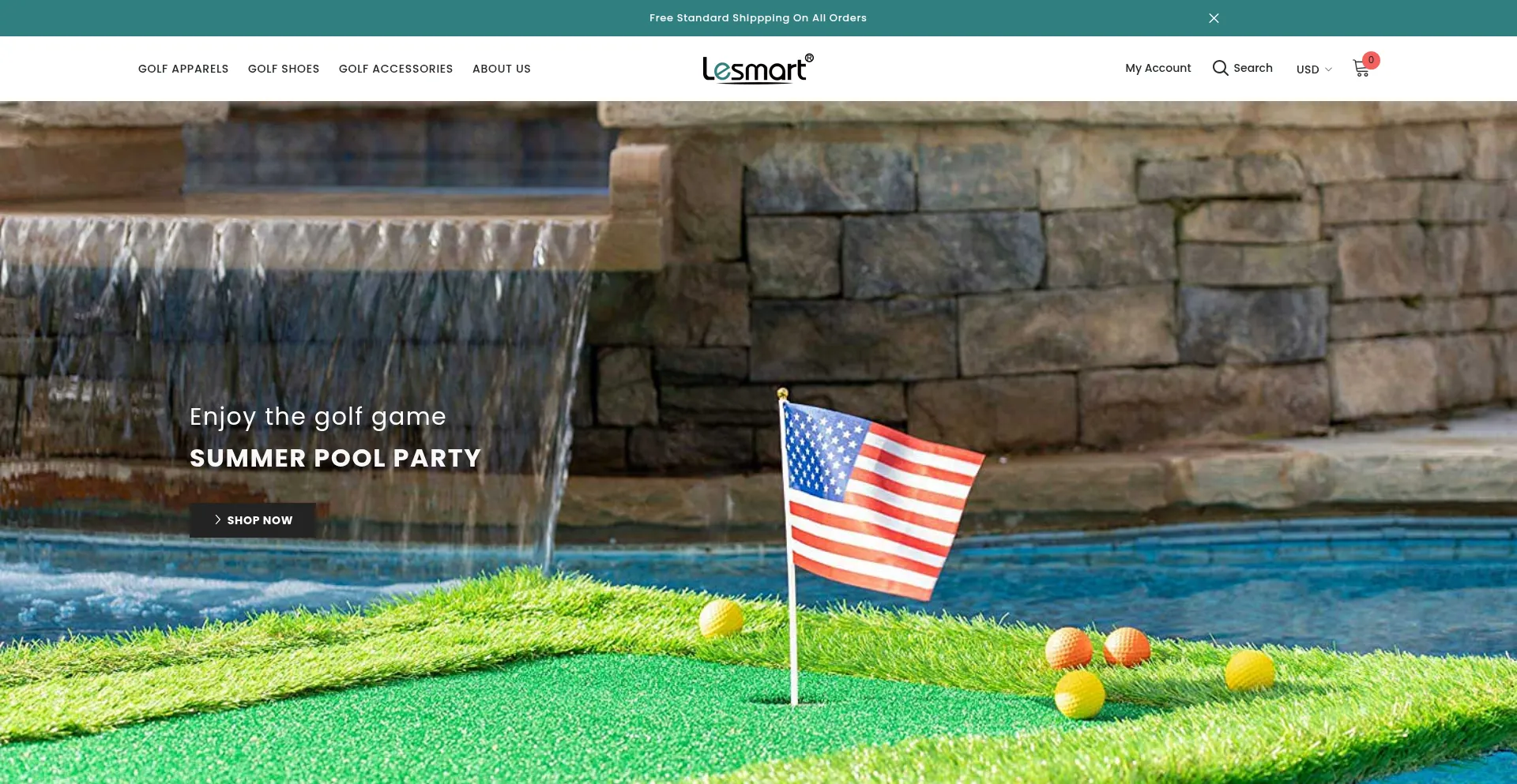Website screenshot of Lesmartgolf.com
