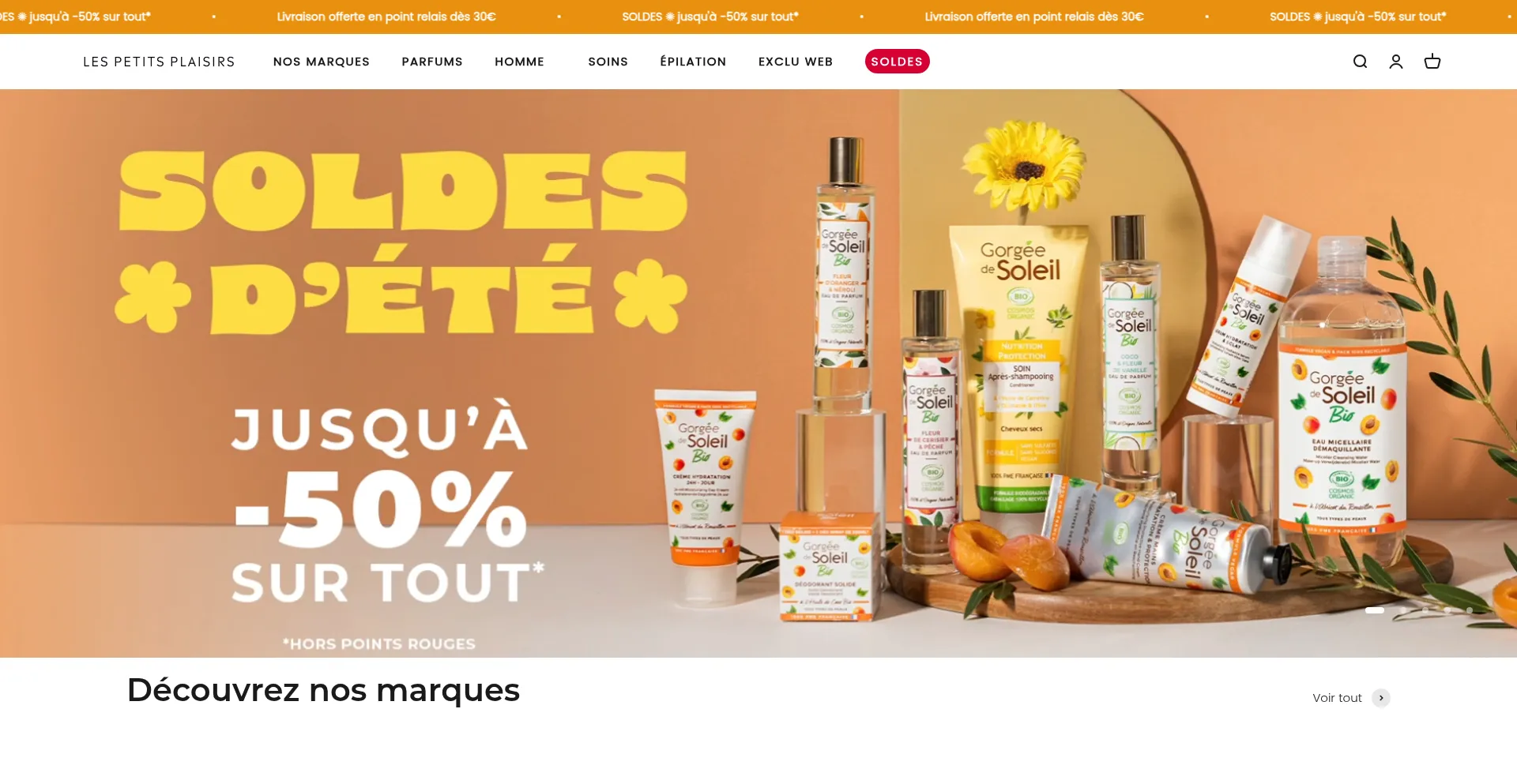 Website screenshot of Lespetitsplaisirs.fr