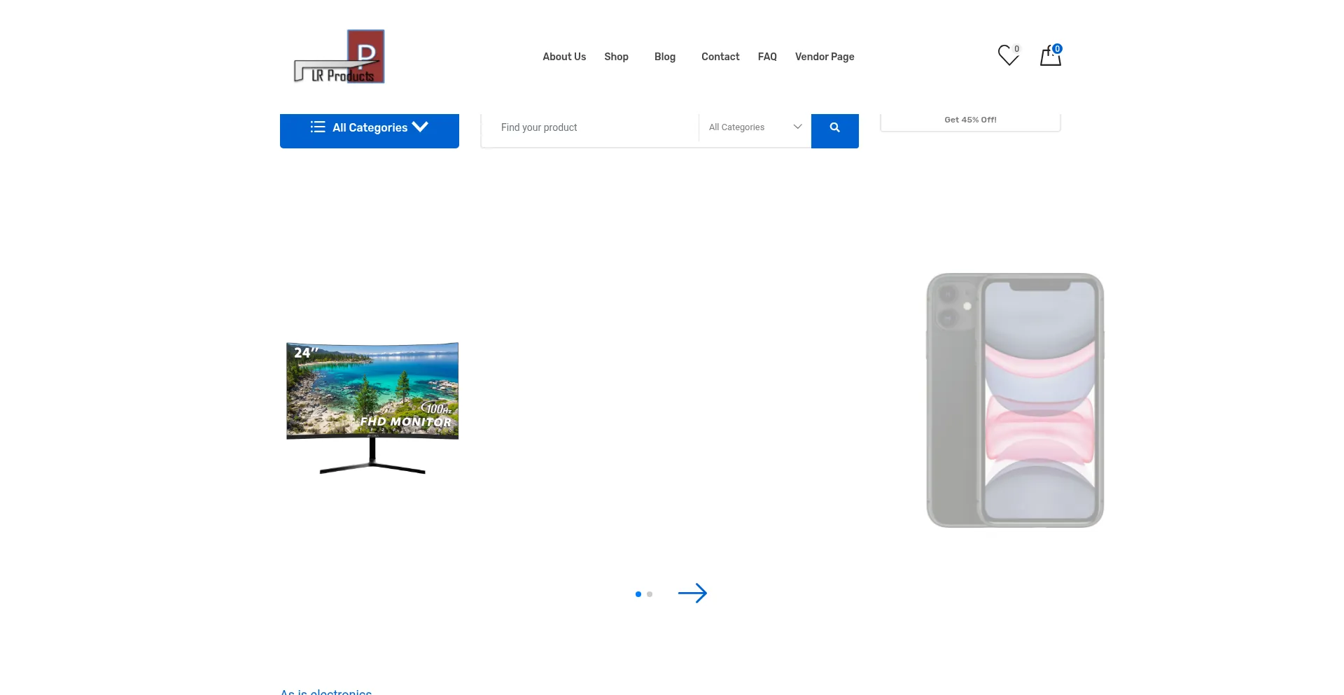 Website screenshot of Levelrproducts.com