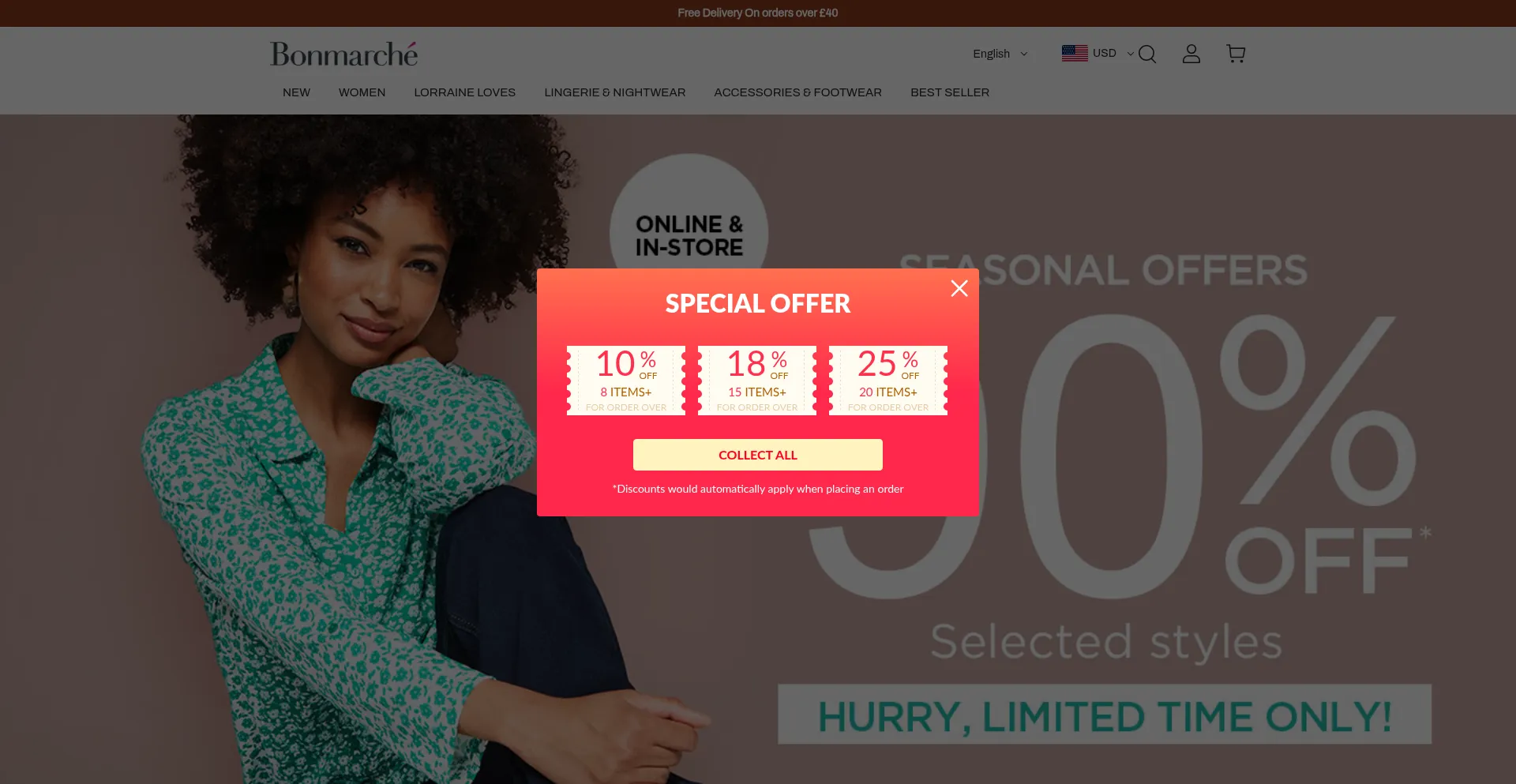 Website screenshot of Lfdyde.shop