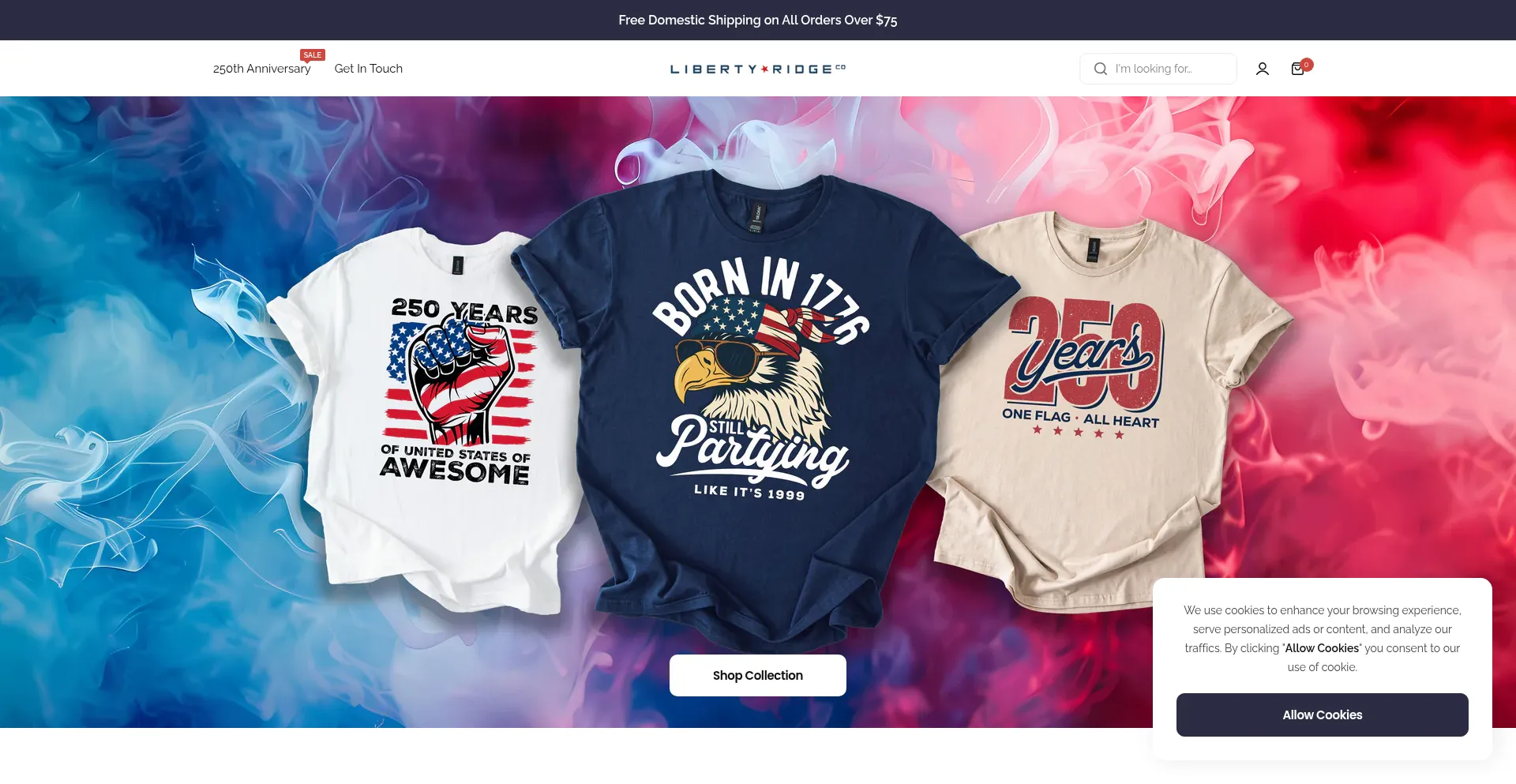 Website screenshot of Libertyridge.co