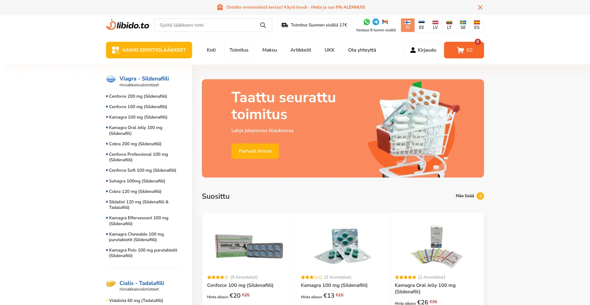 Website screenshot of Libido.to