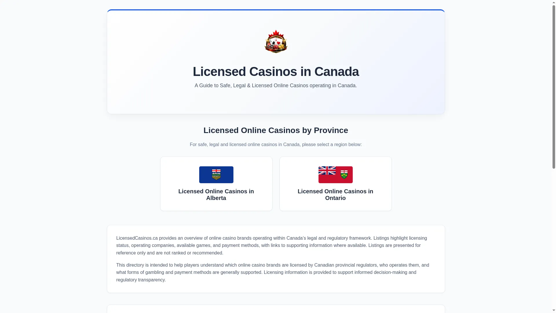 Licensedcasinos.ca