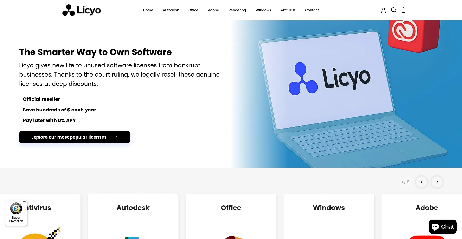 Website screenshot of Licyo.com