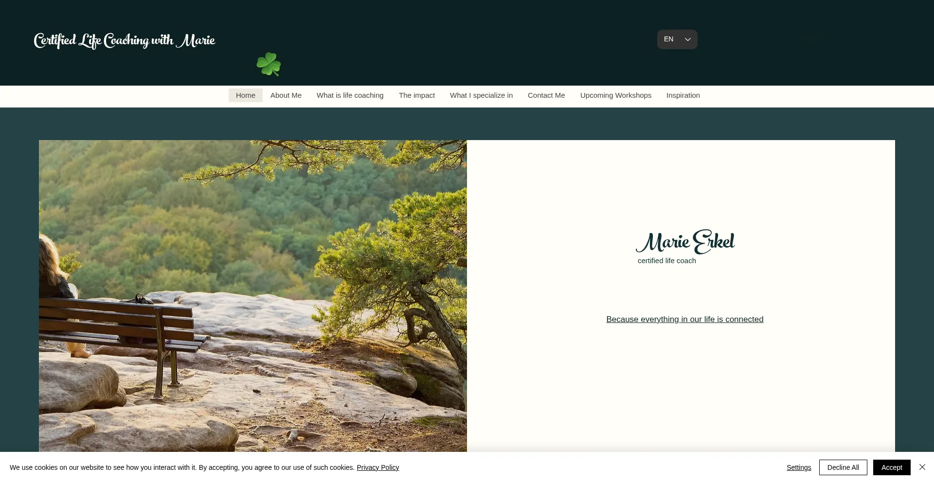 Website screenshot of Lifecoaching-marie.com