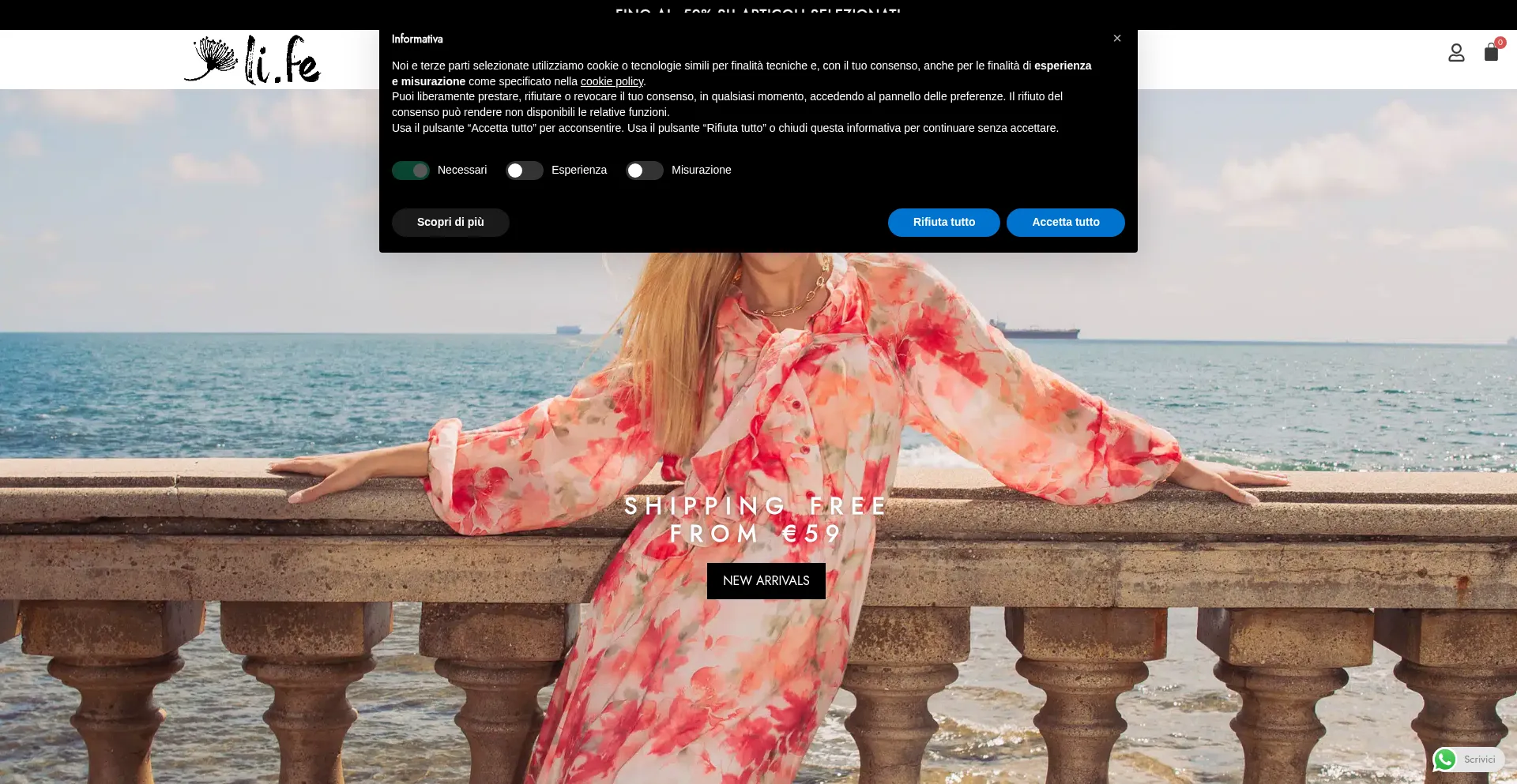 Website screenshot of Lifestylesrl.com