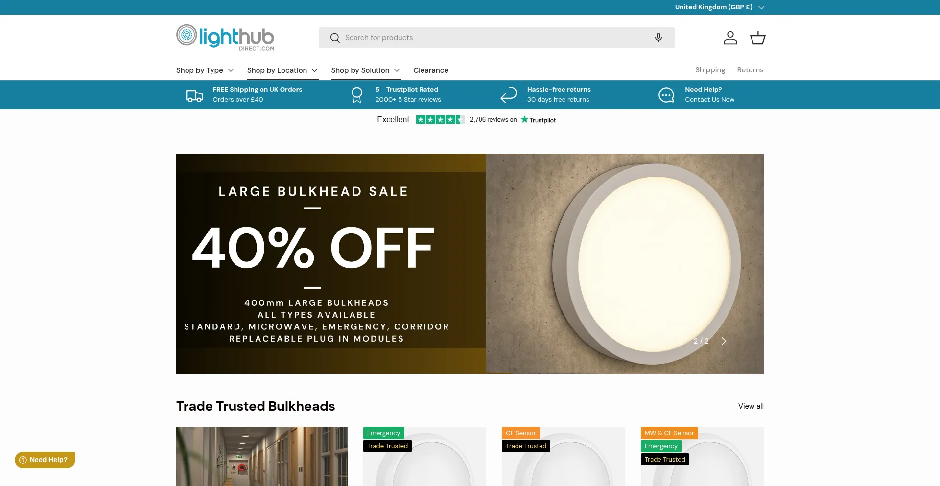 Lighthubdirect.com Screenshot
