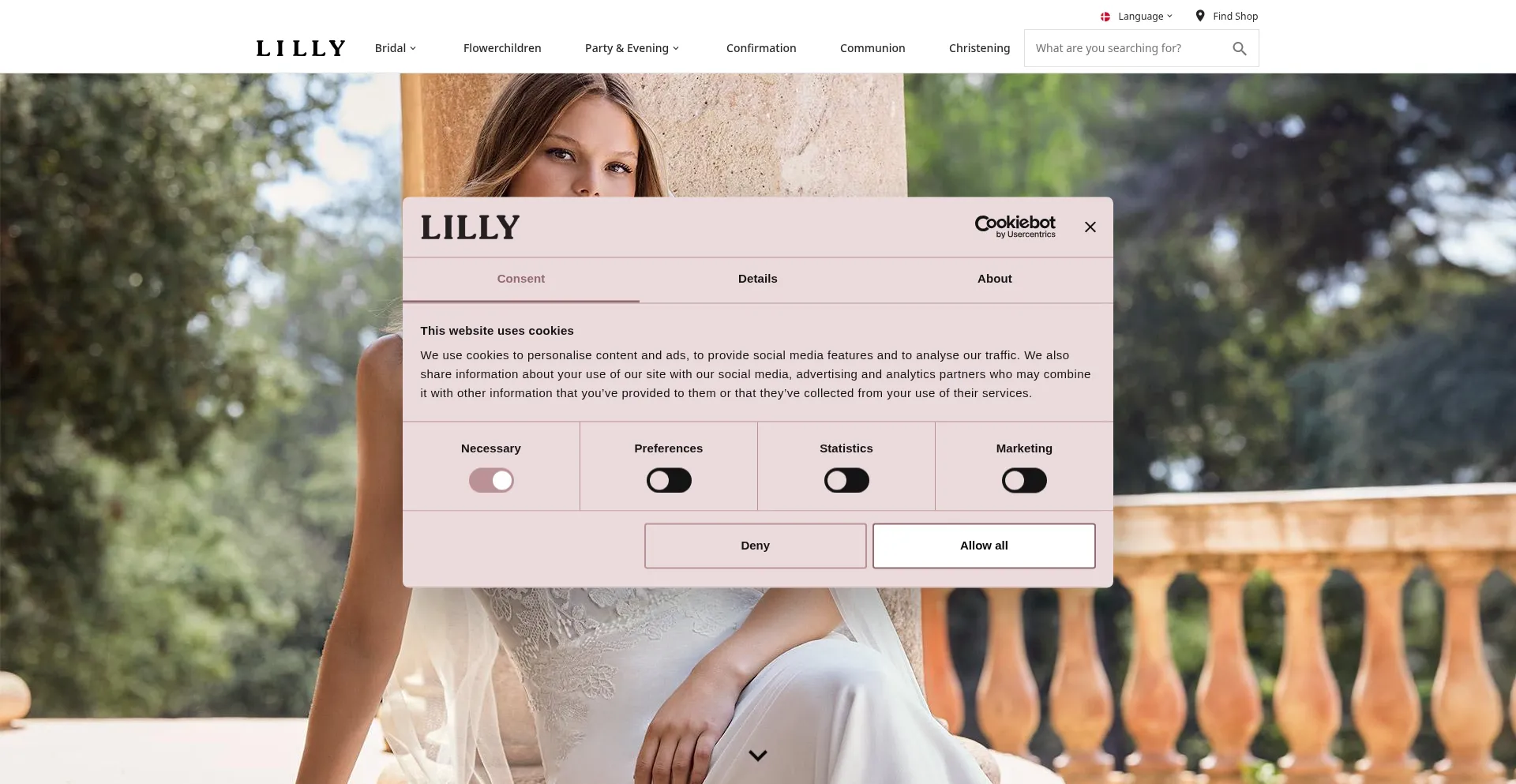 Website screenshot of Lilly.eu
